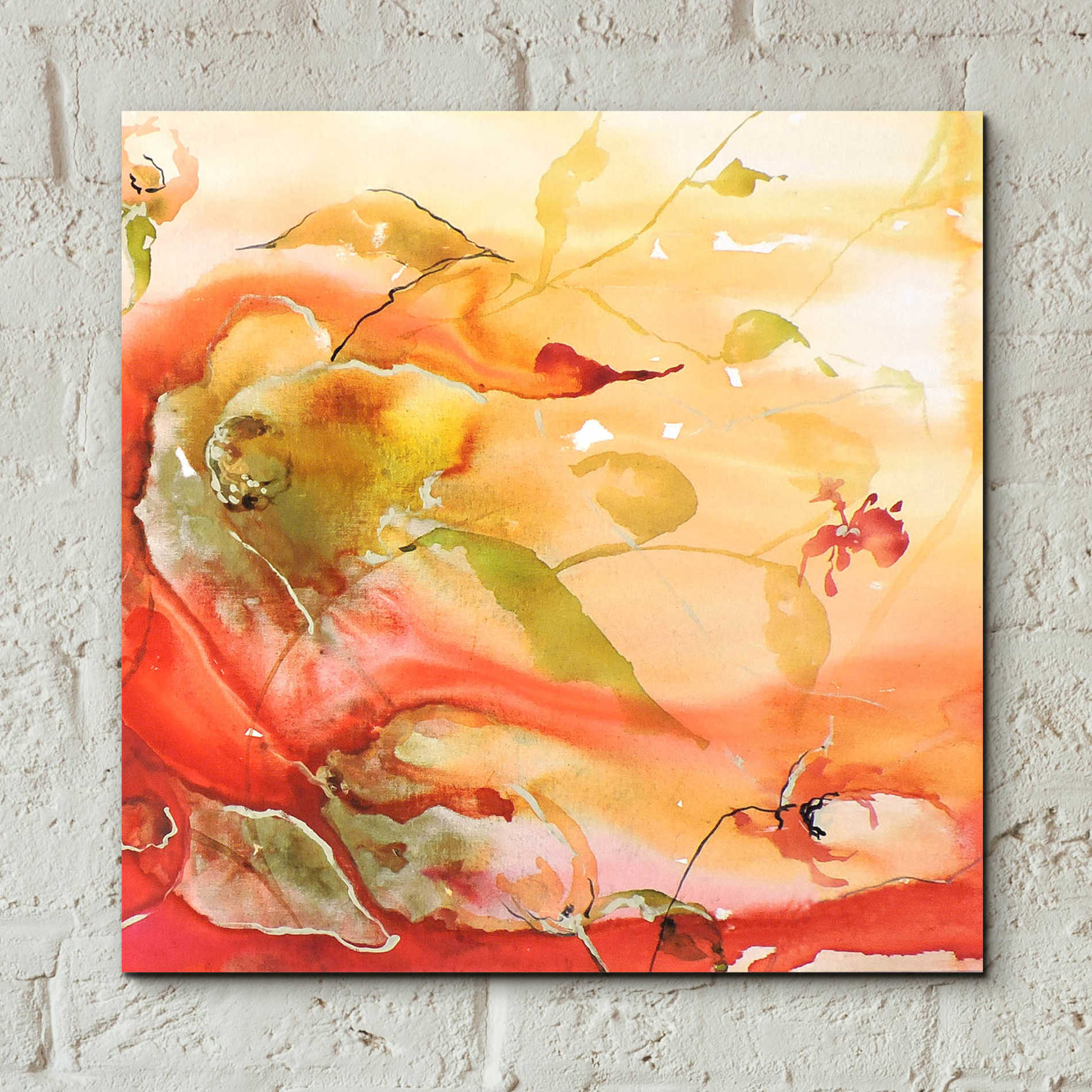 Epic Art 'En Naranjas II' by Leticia Herrera, Acrylic Glass Wall Art,12x12