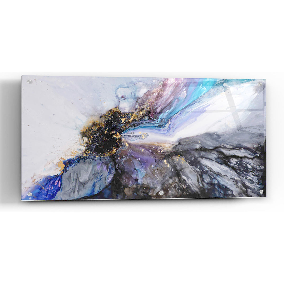 Epic Art 'Luis' by Leticia Herrera, Acrylic Glass Wall Art,24x12