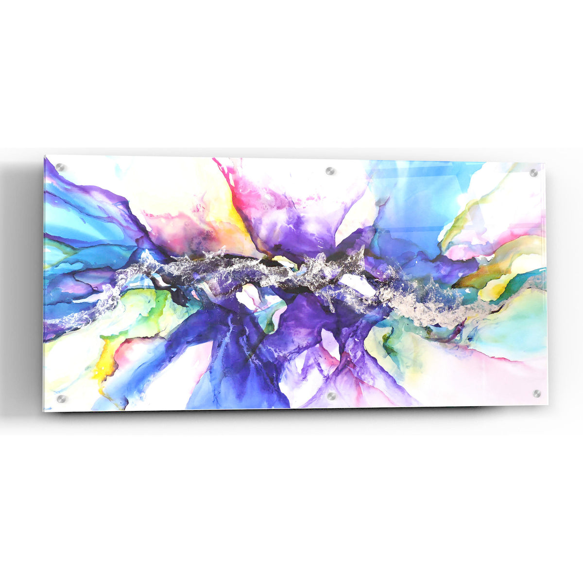 Epic Art 'Moncada' by Leticia Herrera, Acrylic Glass Wall Art,24x12