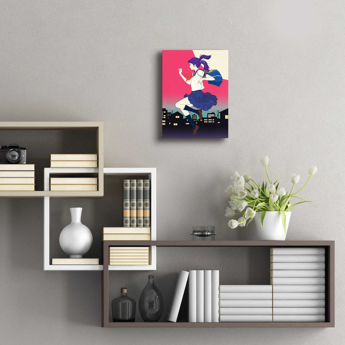 Epic Art 'Machikado Twilight' by Sai Tamiya, Acrylic Glass Wall Art,12x16