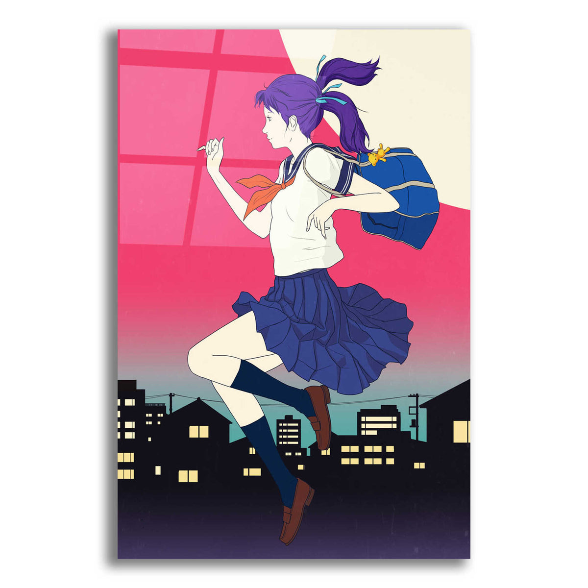 Epic Art 'Machikado Twilight' by Sai Tamiya, Acrylic Glass Wall Art