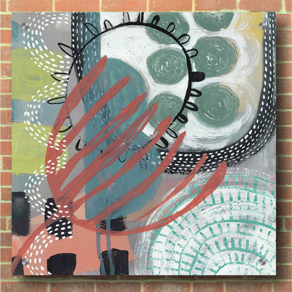 Epic Art 'Ticker Tape IV' by Chariklia Zarris, Acrylic Glass Wall Art,36x36