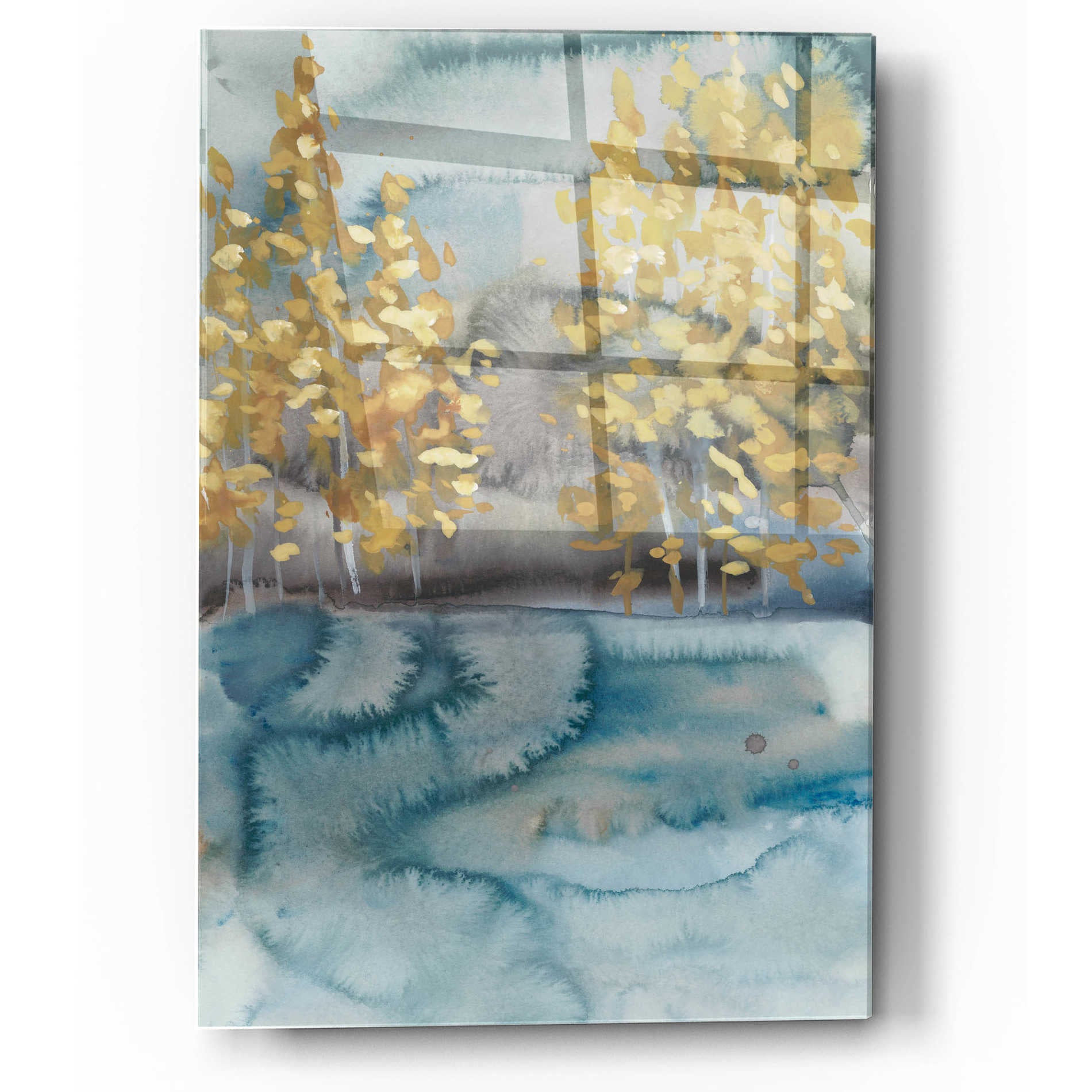 Epic Art 'Golden Trees II' by Chariklia Zarris, Acrylic Glass Wall Art,12x16