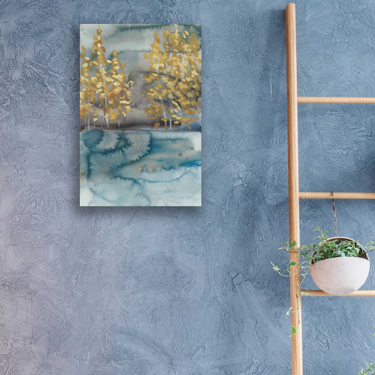 Epic Art 'Golden Trees II' by Chariklia Zarris, Acrylic Glass Wall Art,16x24