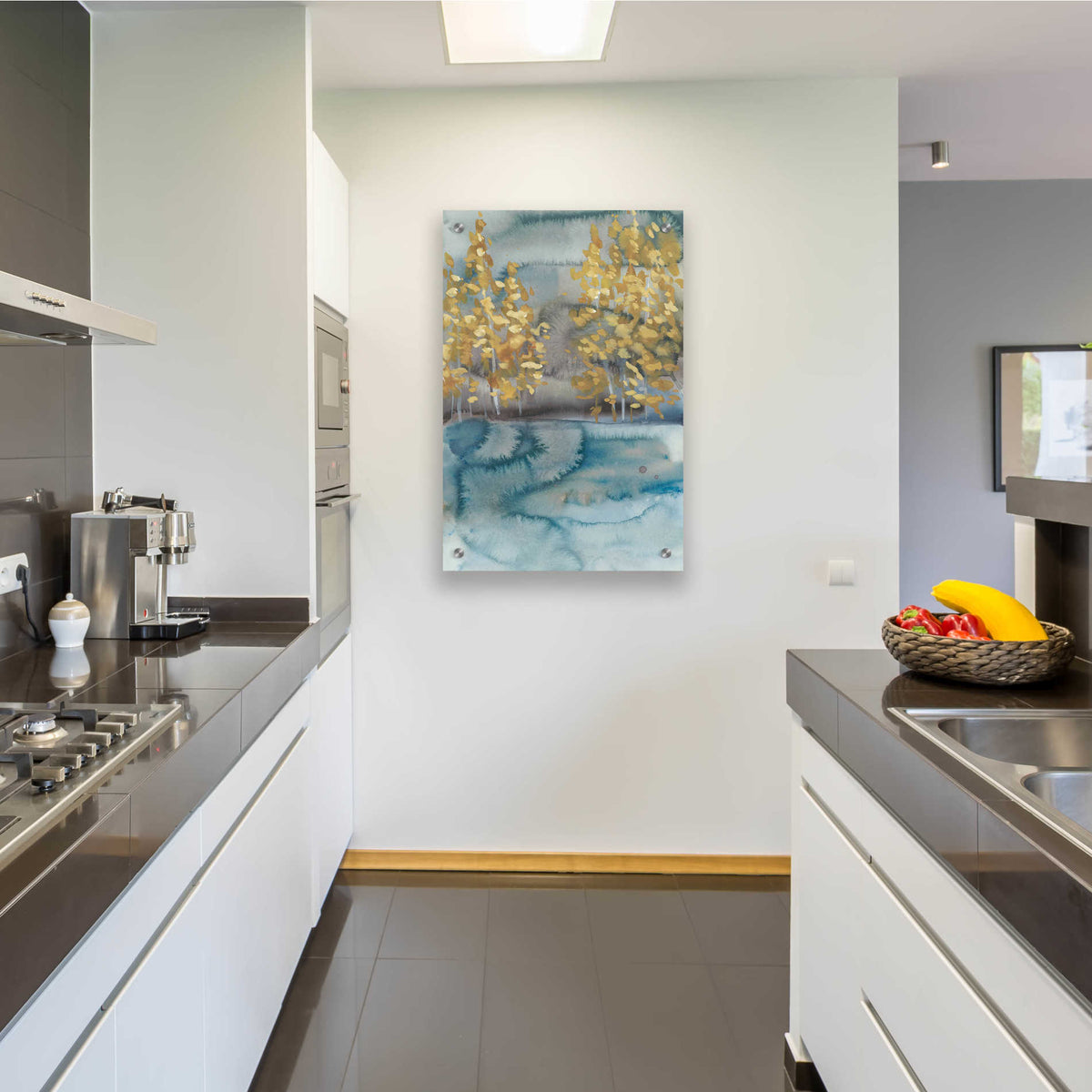 Epic Art 'Golden Trees II' by Chariklia Zarris, Acrylic Glass Wall Art,24x36