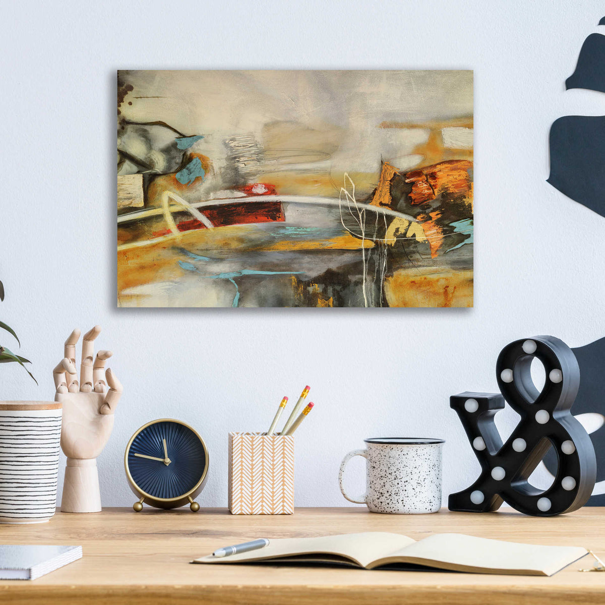 Epic Art 'Composicion I' by Gabriela Villarreal, Acrylic Glass Wall Art,16x12