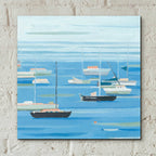 Epic Art 'Summer Regatta II' by Emma Scarvey, Acrylic Glass Wall Art,12x12
