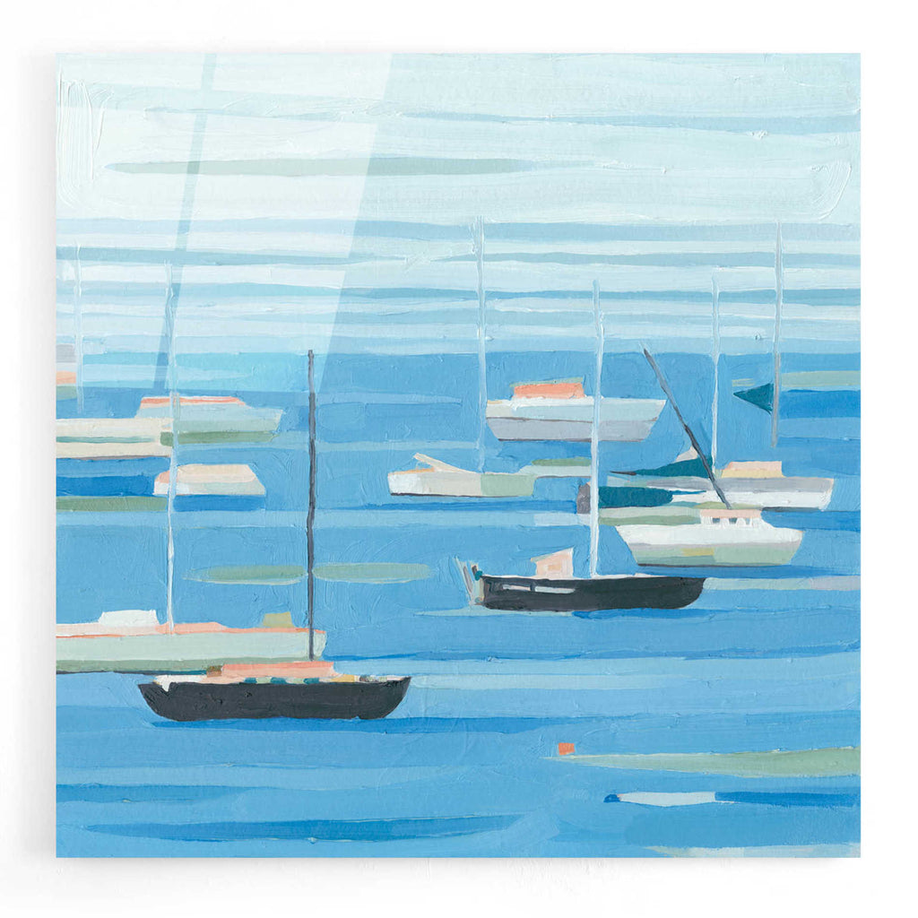 Epic Art 'Summer Regatta II' by Emma Scarvey, Acrylic Glass Wall Art