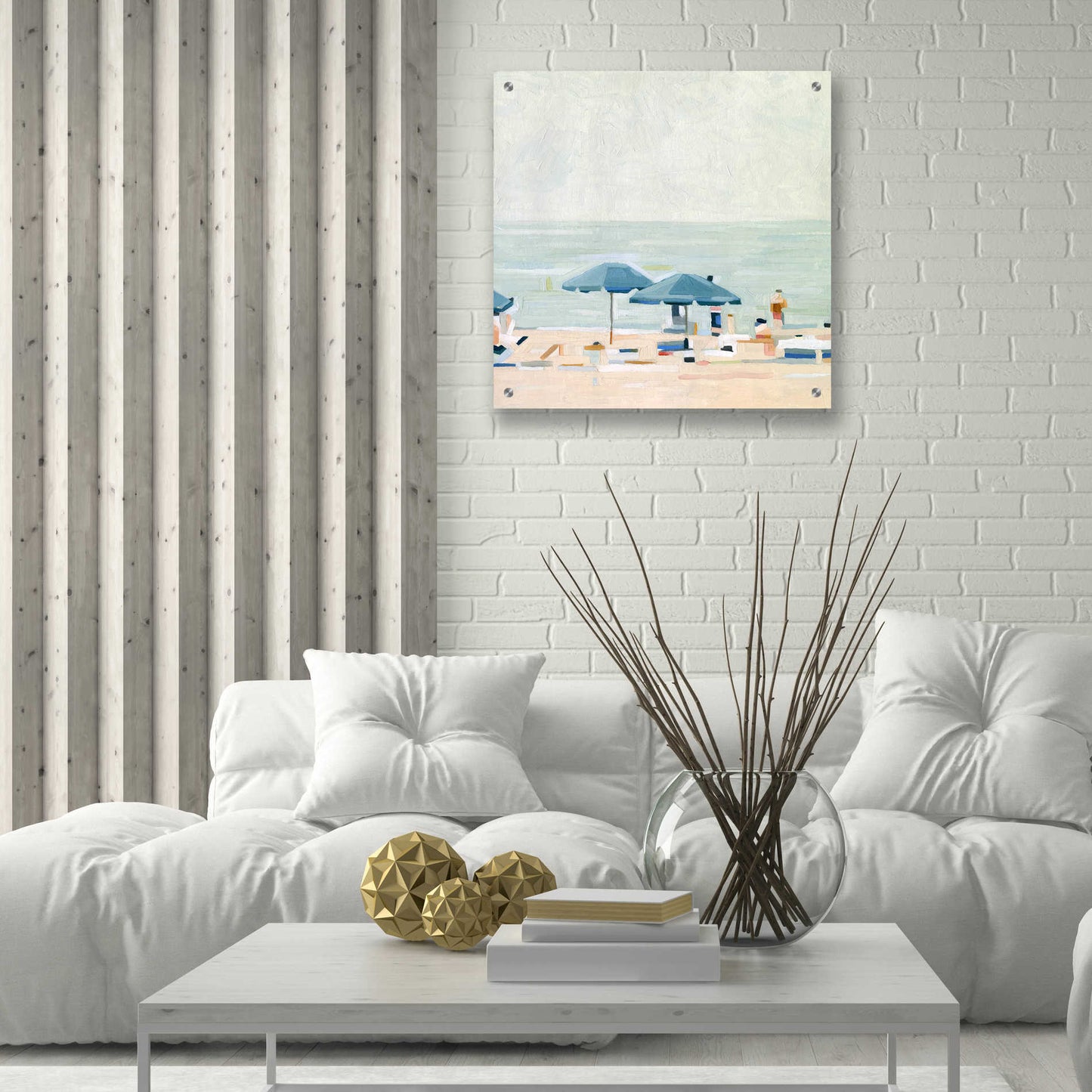 Epic Art 'If It's the Beaches I' by Emma Scarvey, Acrylic Glass Wall Art,24x24