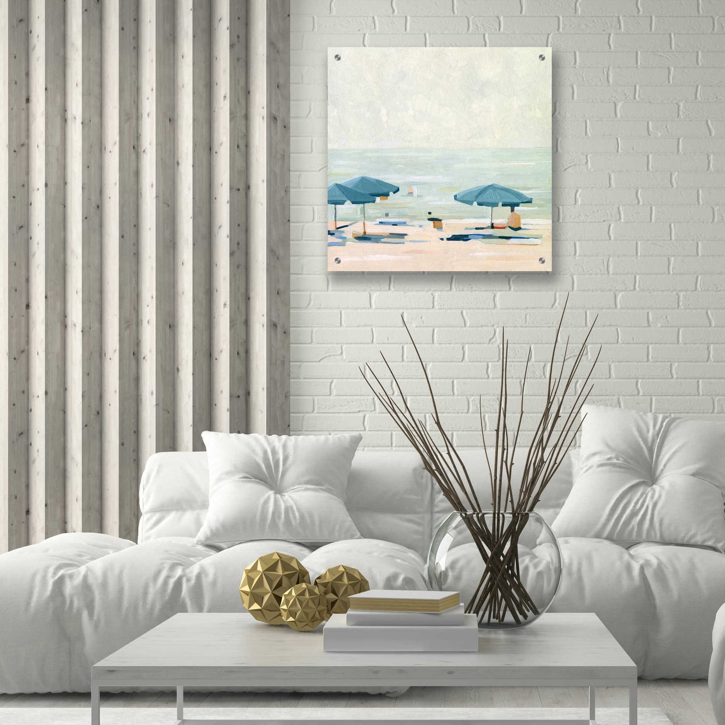 Epic Art 'If It's the Beaches II' by Emma Scarvey, Acrylic Glass Wall Art,24x24