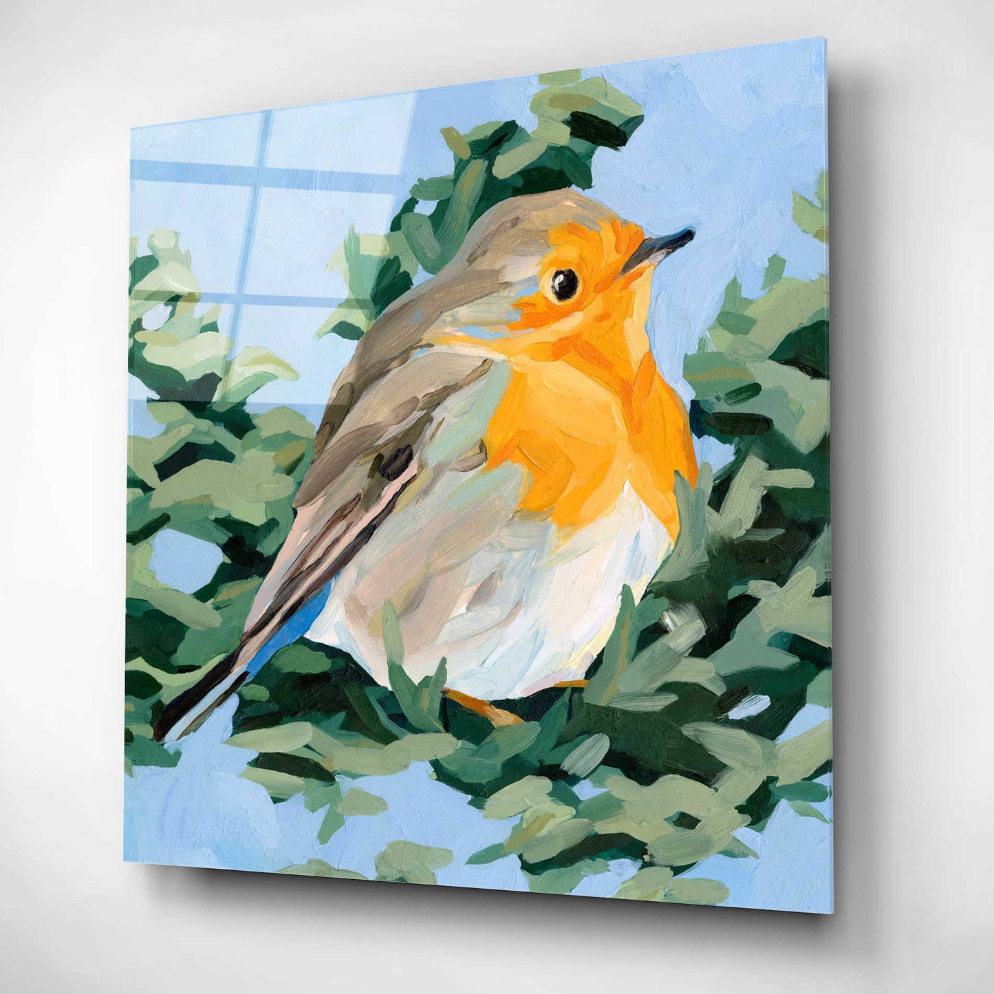 Epic Art 'Painterly Bird I' by Emma Scarvey, Acrylic Glass Wall Art,12x12