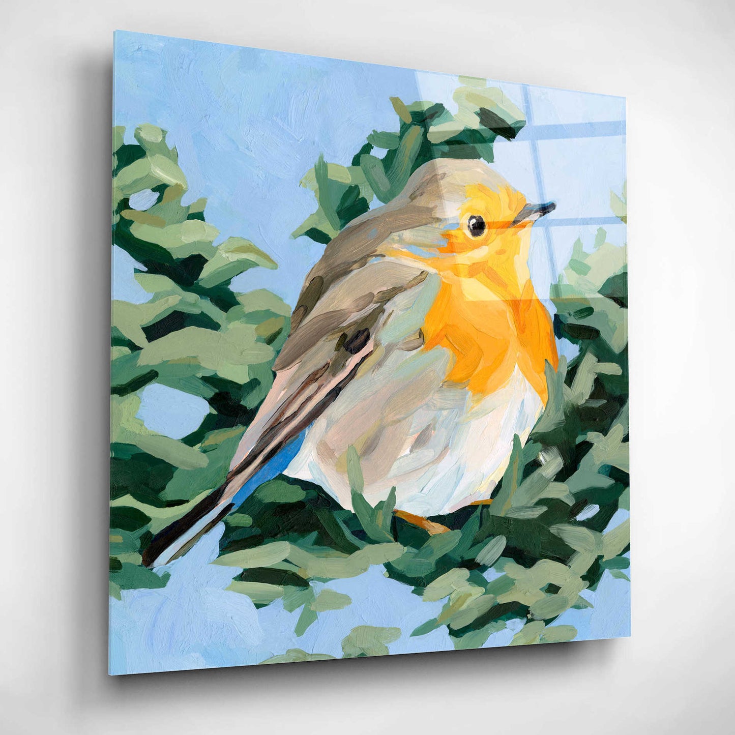 Epic Art 'Painterly Bird I' by Emma Scarvey, Acrylic Glass Wall Art,12x12