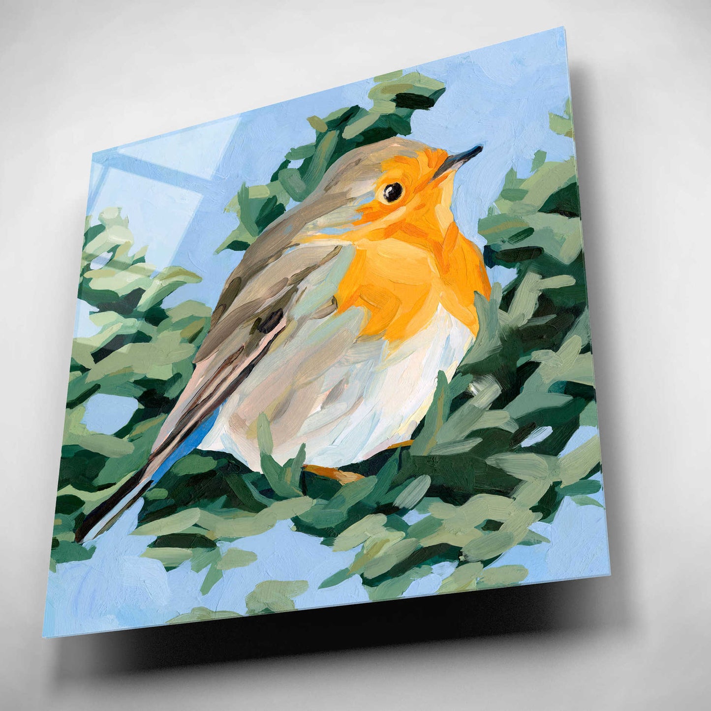 Epic Art 'Painterly Bird I' by Emma Scarvey, Acrylic Glass Wall Art,12x12