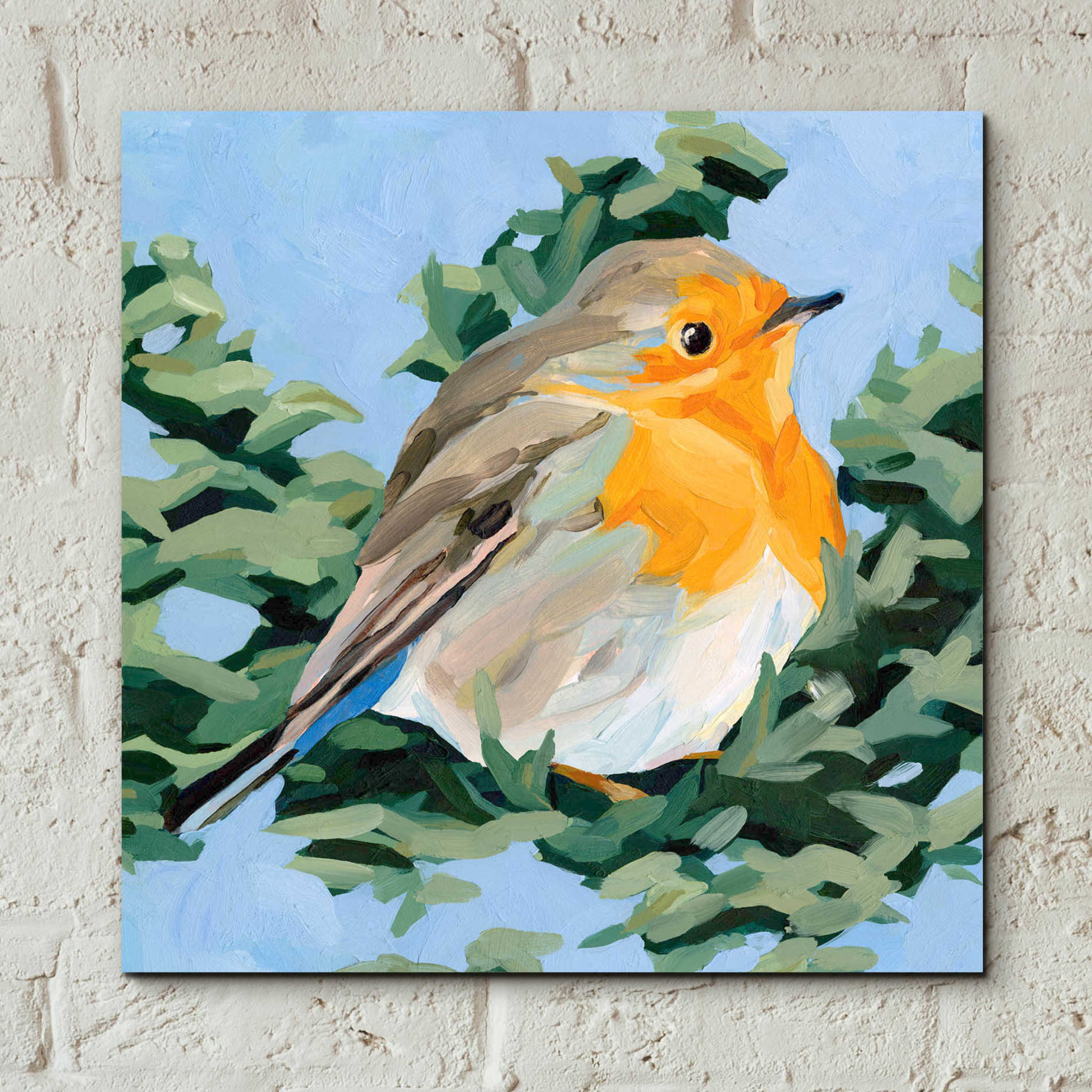 Epic Art 'Painterly Bird I' by Emma Scarvey, Acrylic Glass Wall Art,12x12