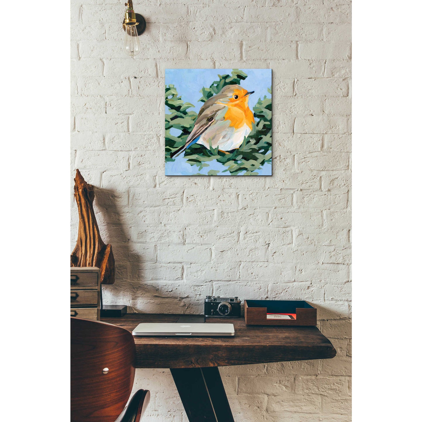 Epic Art 'Painterly Bird I' by Emma Scarvey, Acrylic Glass Wall Art,12x12