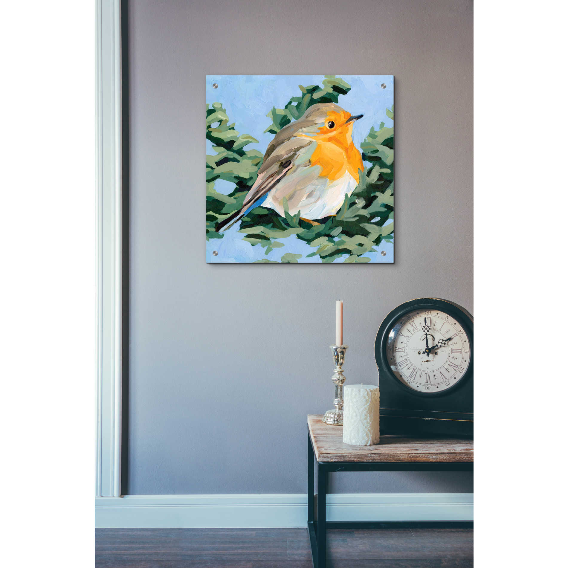 Epic Art 'Painterly Bird I' by Emma Scarvey, Acrylic Glass Wall Art,24x24