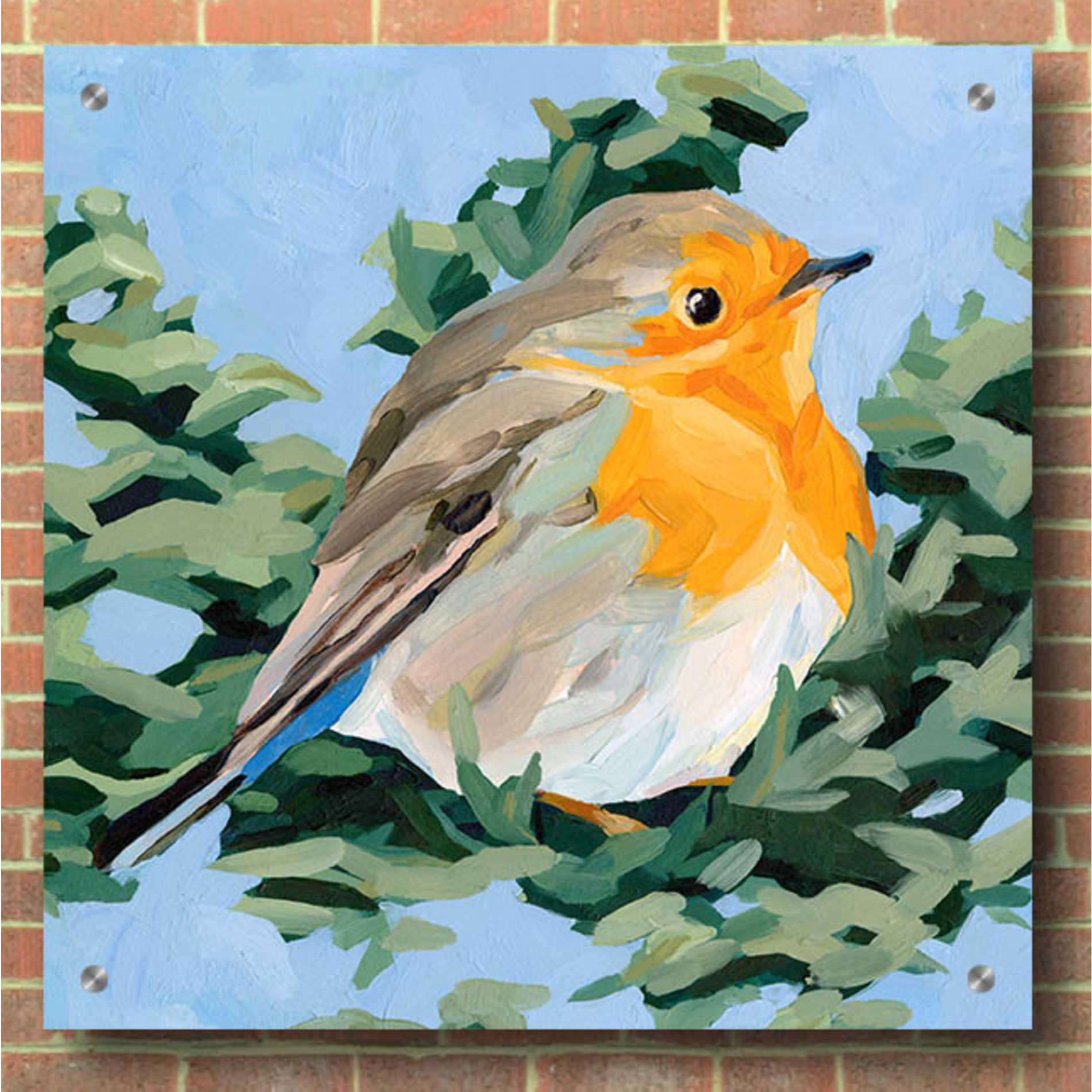 Epic Art 'Painterly Bird I' by Emma Scarvey, Acrylic Glass Wall Art,36x36