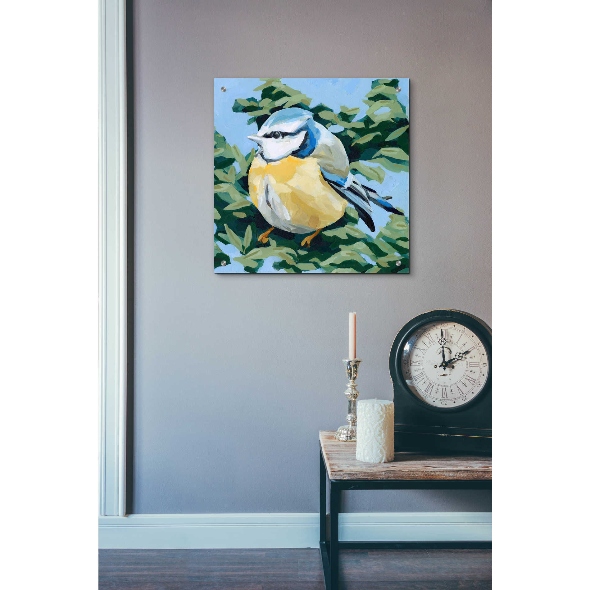 Epic Art 'Painterly Bird II' by Emma Scarvey, Acrylic Glass Wall Art,24x24