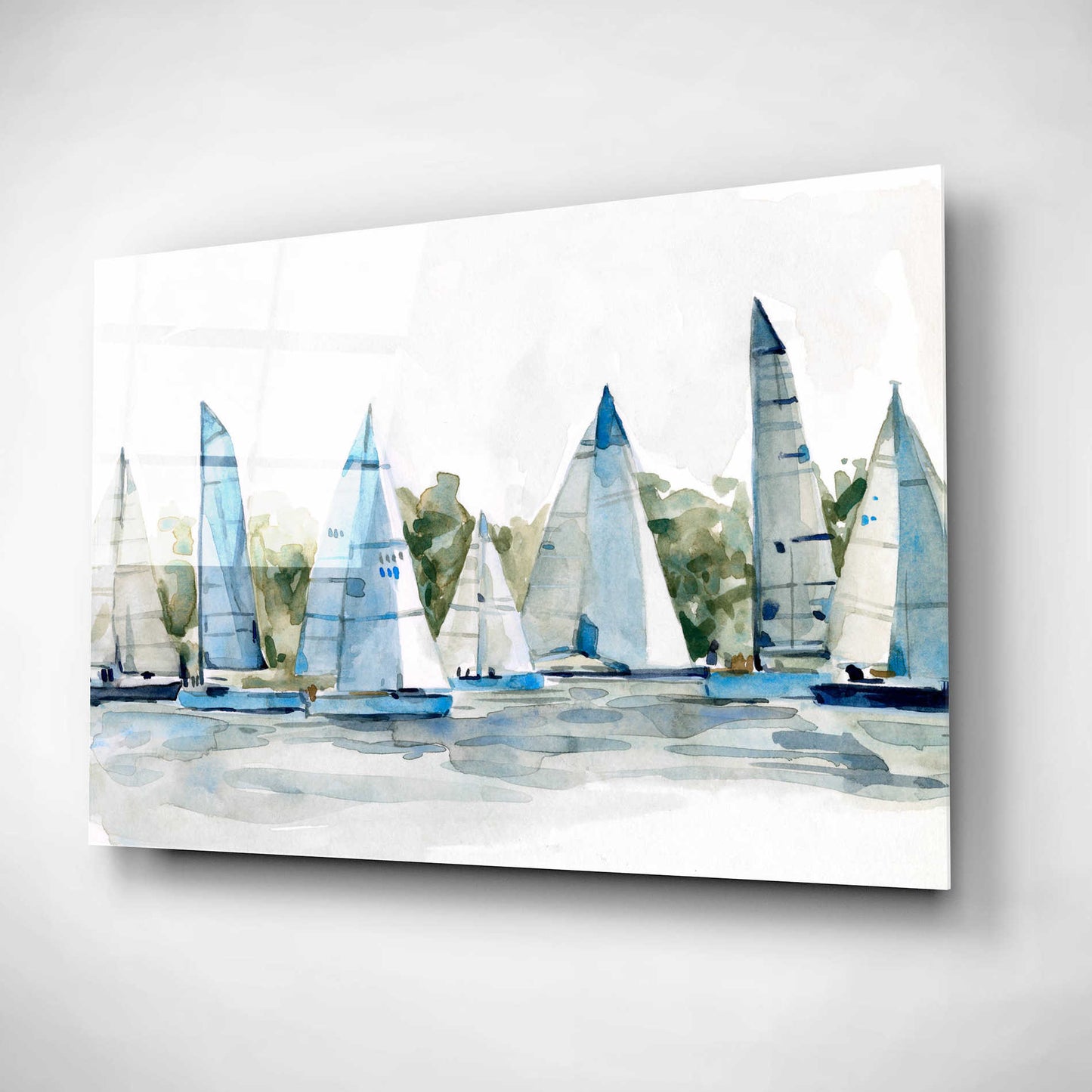 Epic Art 'Pastel Marina I' by Emma Scarvey, Acrylic Glass Wall Art,16x12