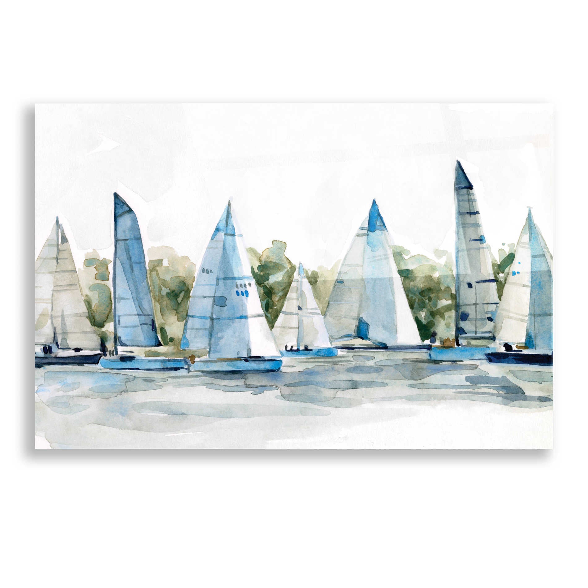 Epic Art 'Pastel Marina I' by Emma Scarvey, Acrylic Glass Wall Art