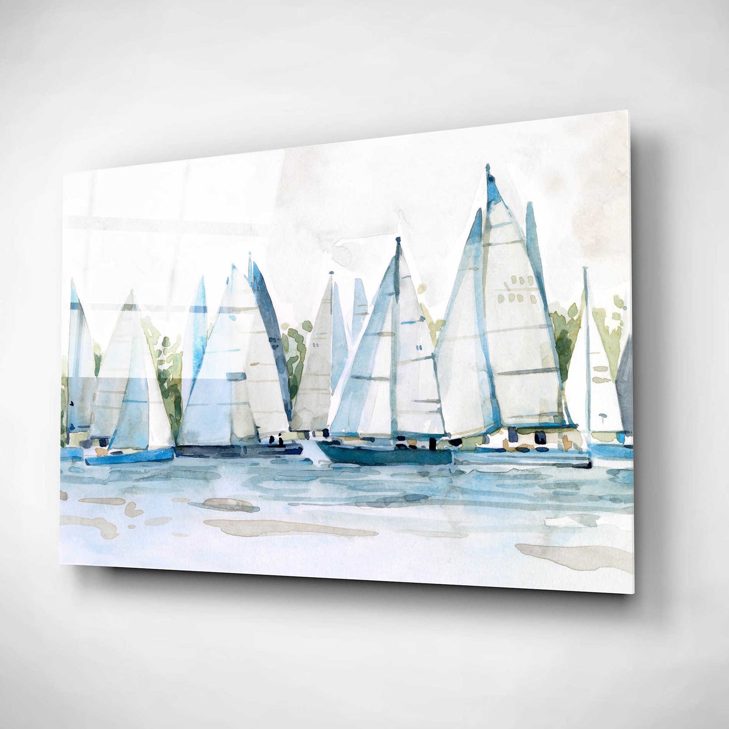 Epic Art 'Pastel Marina II' by Emma Scarvey, Acrylic Glass Wall Art,16x12