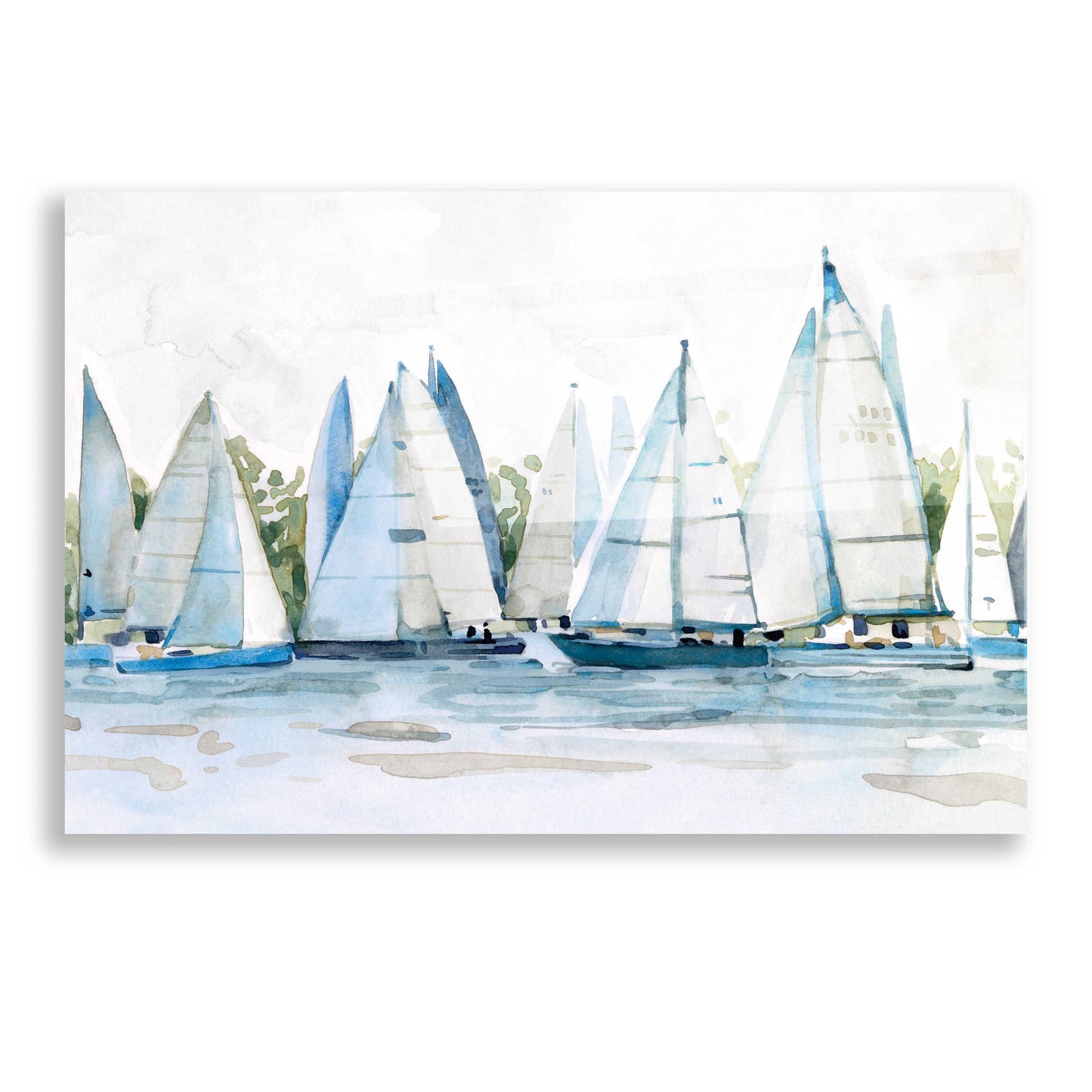 Epic Art 'Pastel Marina II' by Emma Scarvey, Acrylic Glass Wall Art,16x12