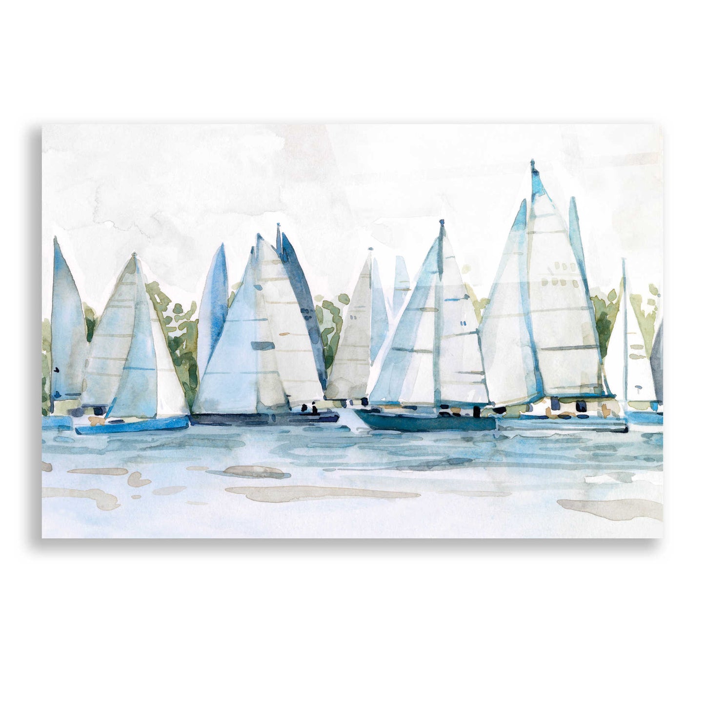 Epic Art 'Pastel Marina II' by Emma Scarvey, Acrylic Glass Wall Art,24x16