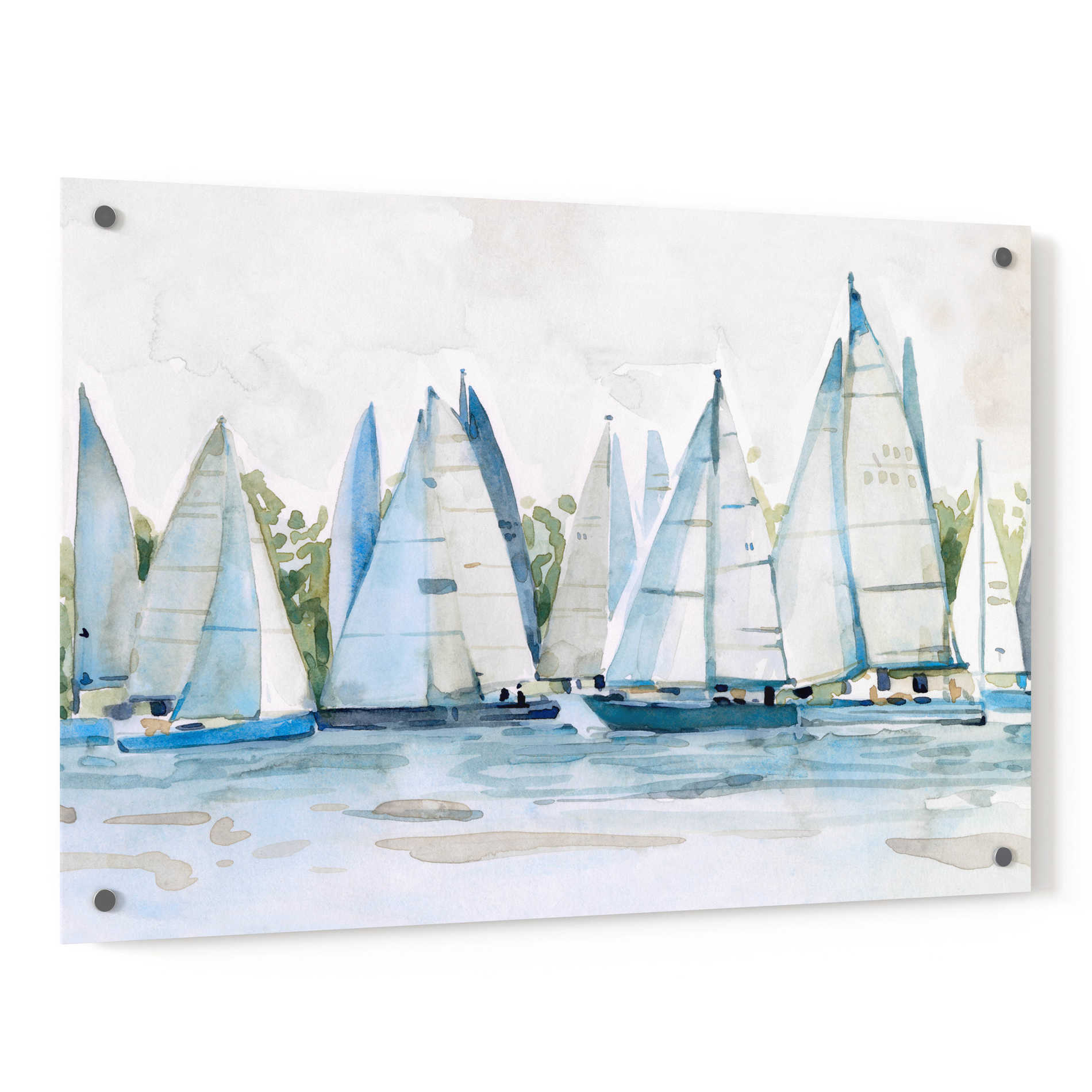 Epic Art 'Pastel Marina II' by Emma Scarvey, Acrylic Glass Wall Art,36x24