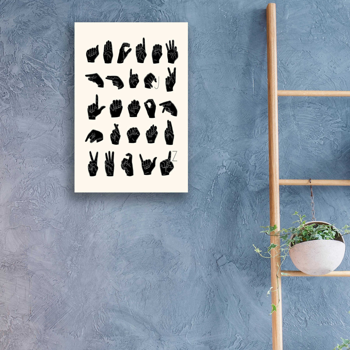 Epic Art 'Sign Language I' by Emma Scarvey, Acrylic Glass Wall Art,16x24