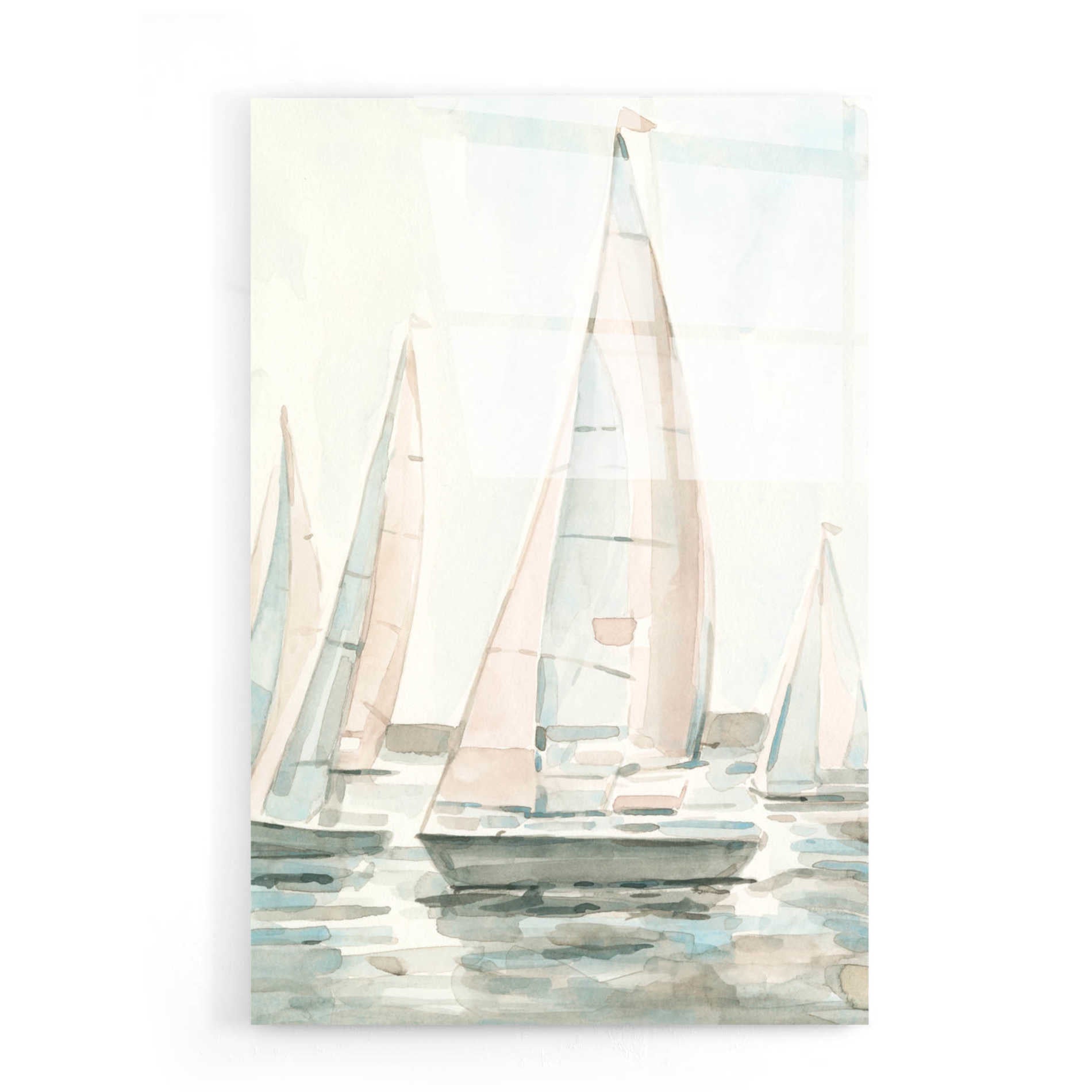 Epic Art 'Soft Sail I' by Emma Scarvey, Acrylic Glass Wall Art,16x24