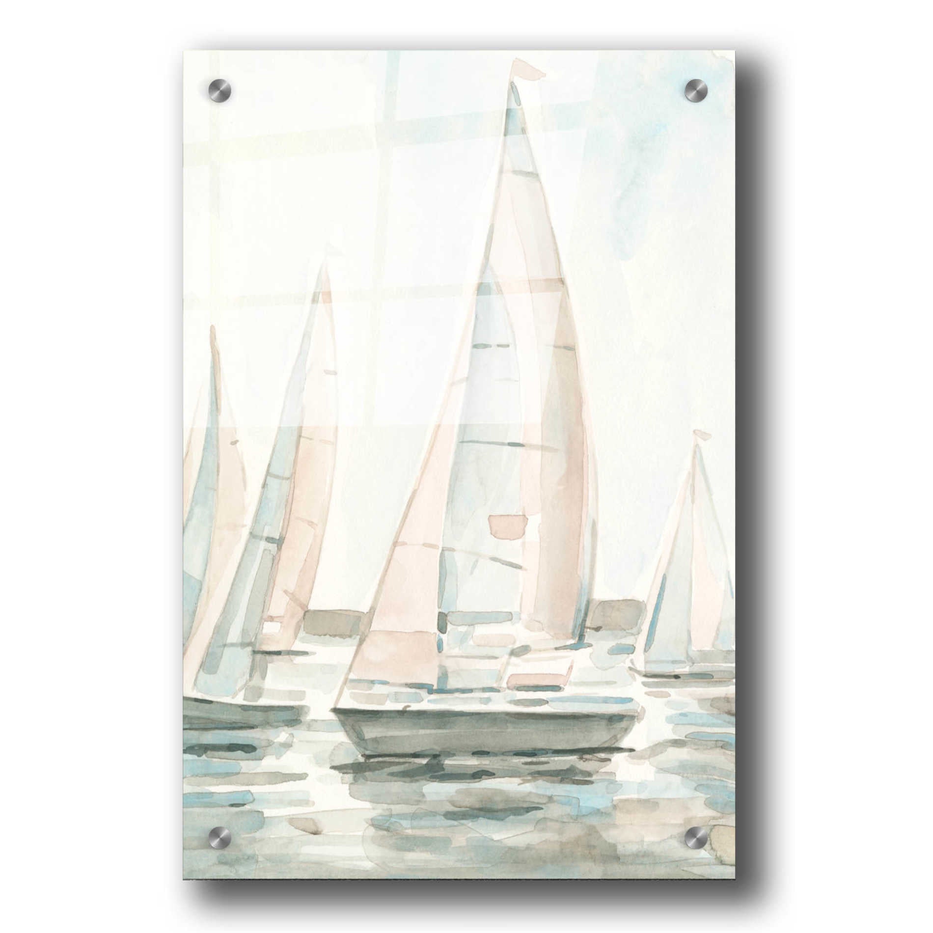 Epic Art 'Soft Sail I' by Emma Scarvey, Acrylic Glass Wall Art,24x36