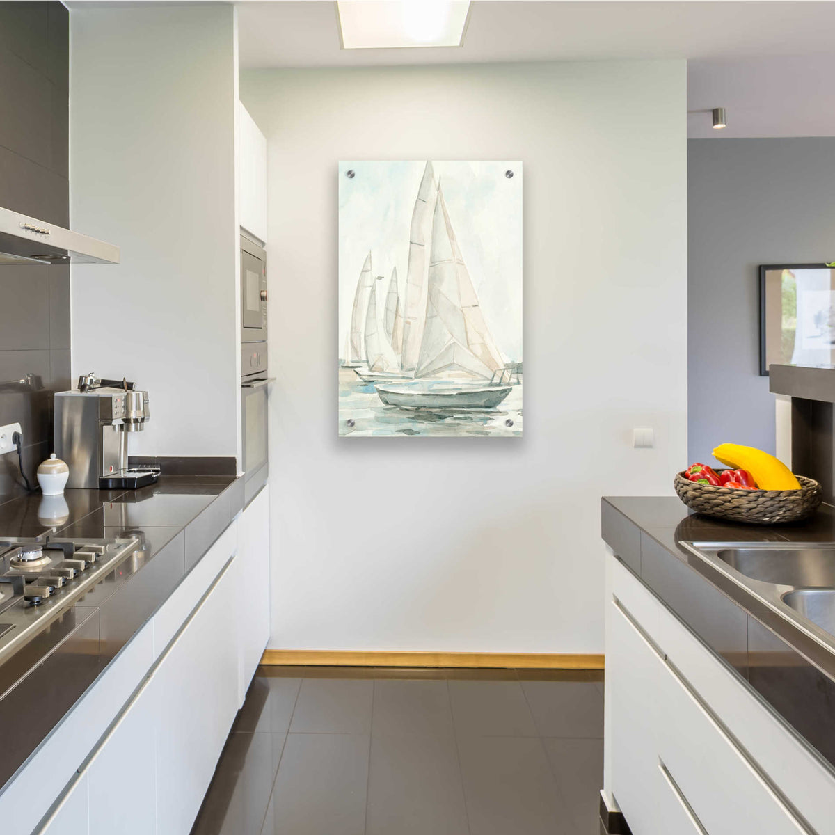 Epic Art 'Soft Sail II' by Emma Scarvey, Acrylic Glass Wall Art,24x36