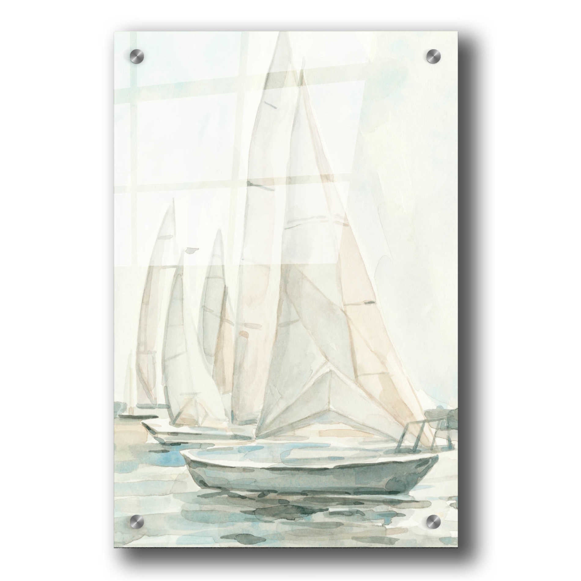 Epic Art 'Soft Sail II' by Emma Scarvey, Acrylic Glass Wall Art,24x36