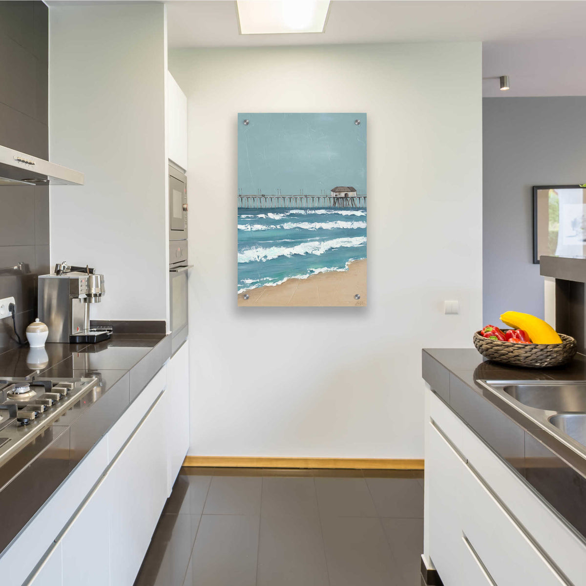 Epic Art 'Fishing Pier Diptych II' by Jade Reynolds, Acrylic Glass Wall Art,24x36