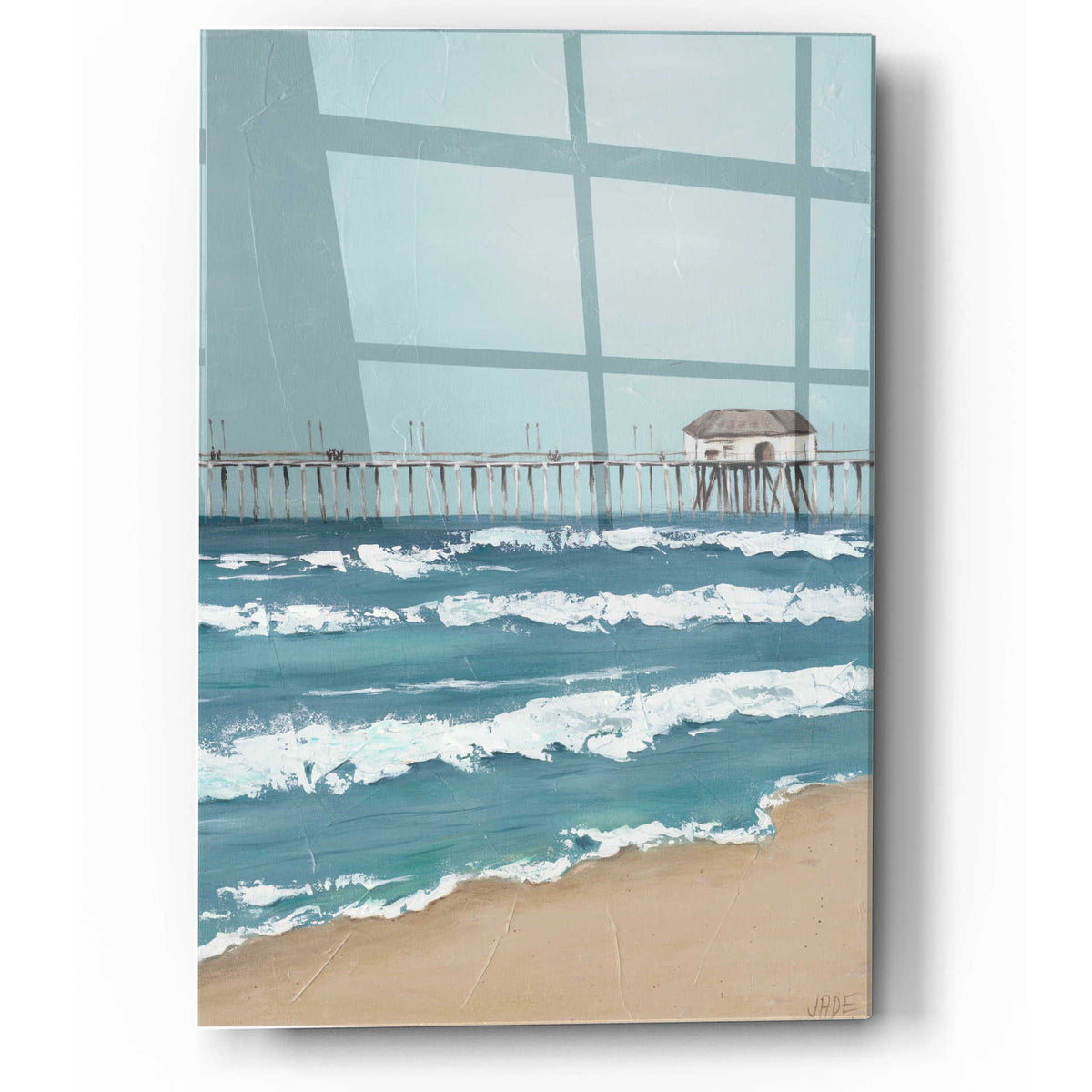 Epic Art 'Fishing Pier Diptych II' by Jade Reynolds, Acrylic Glass Wall Art