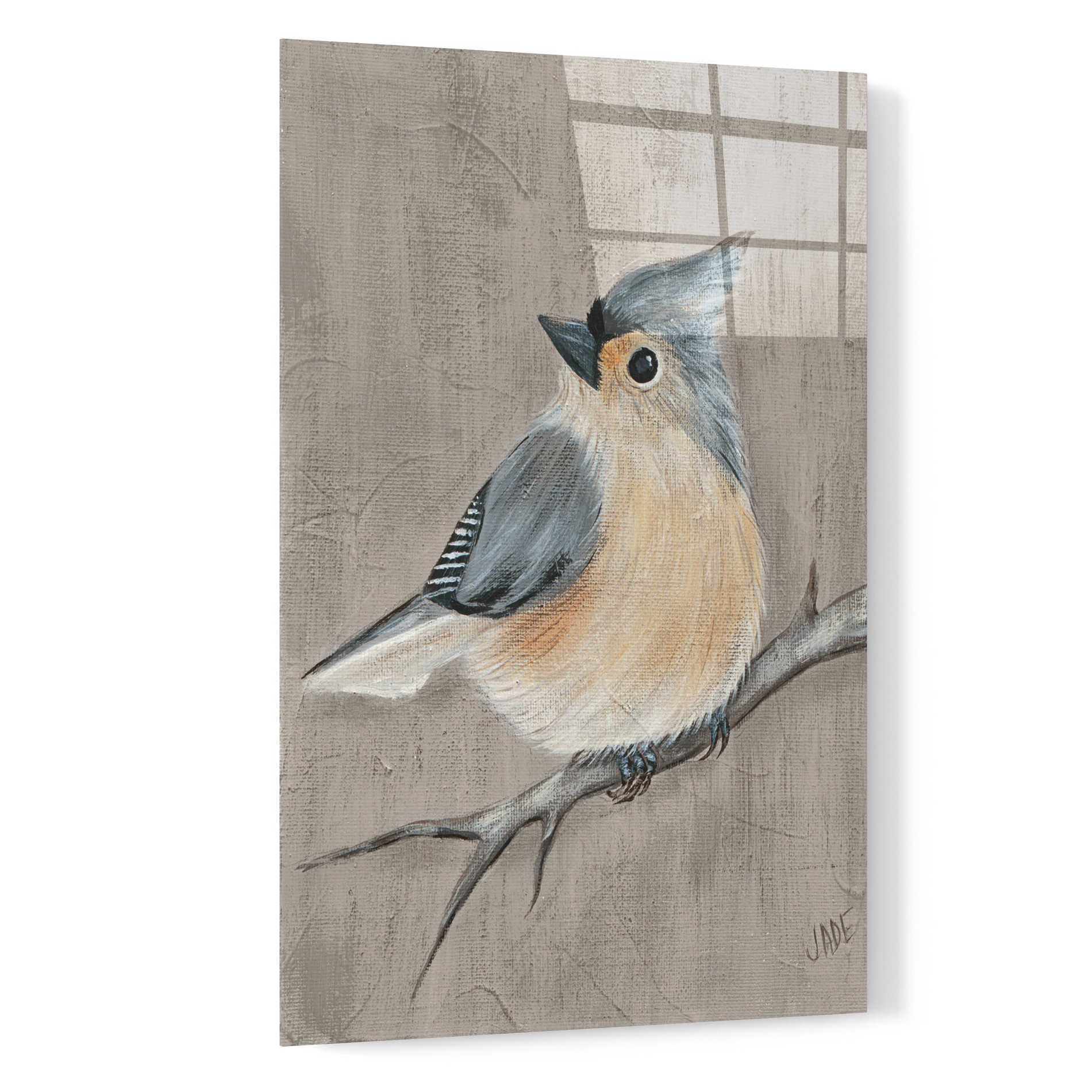 Epic Art 'Winter Bird I' by Jade Reynolds, Acrylic Glass Wall Art,16x24