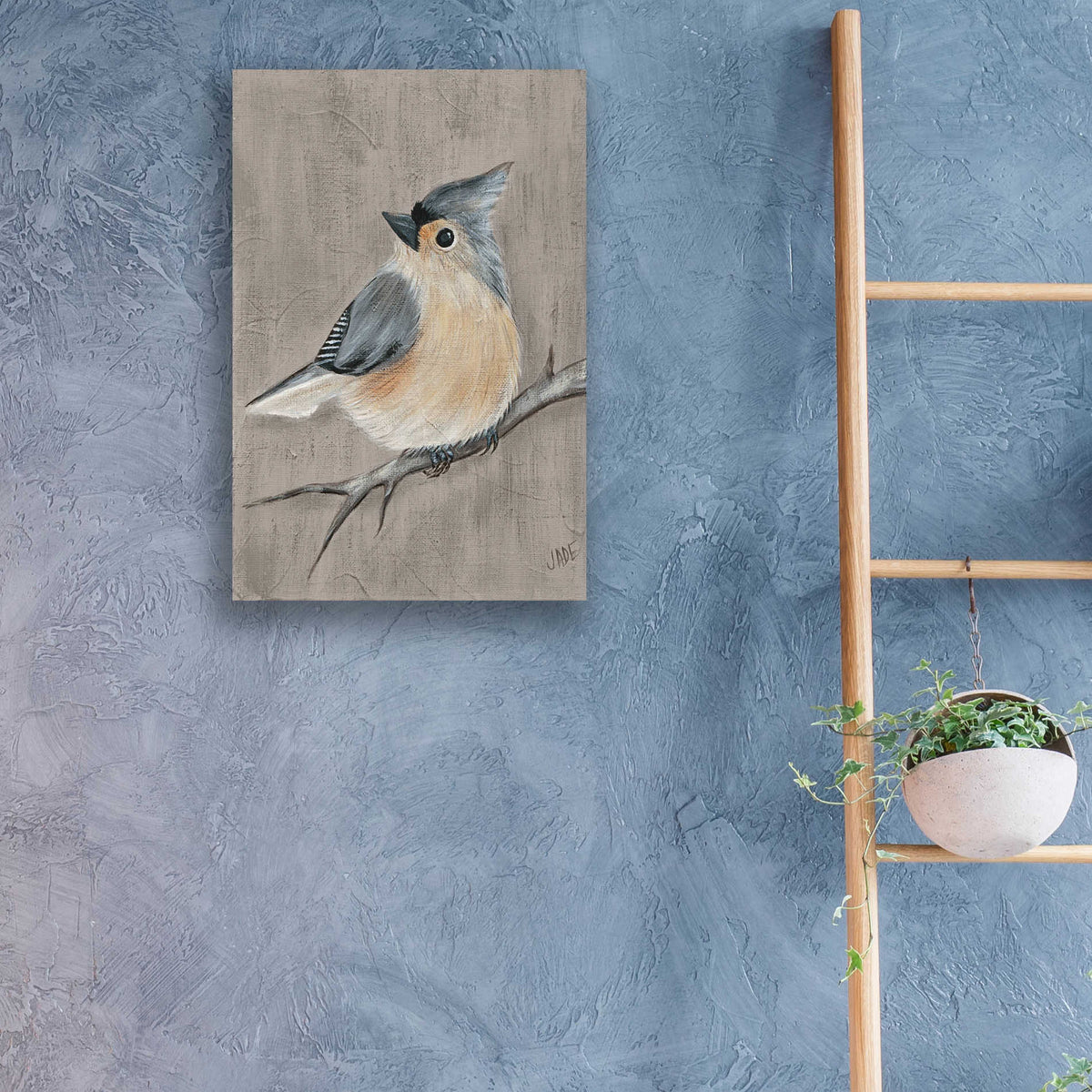 Epic Art 'Winter Bird I' by Jade Reynolds, Acrylic Glass Wall Art,16x24