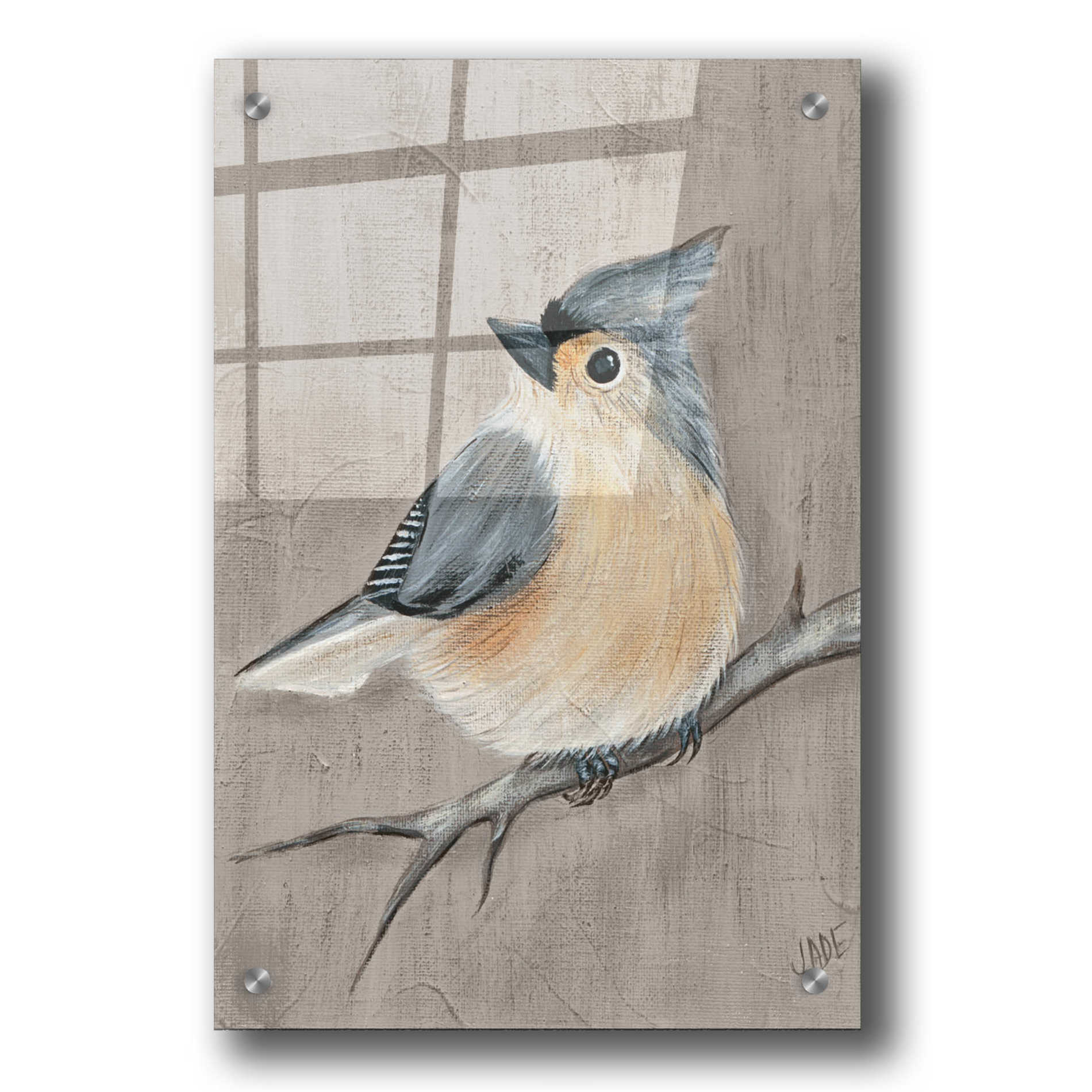 Epic Art 'Winter Bird I' by Jade Reynolds, Acrylic Glass Wall Art,24x36