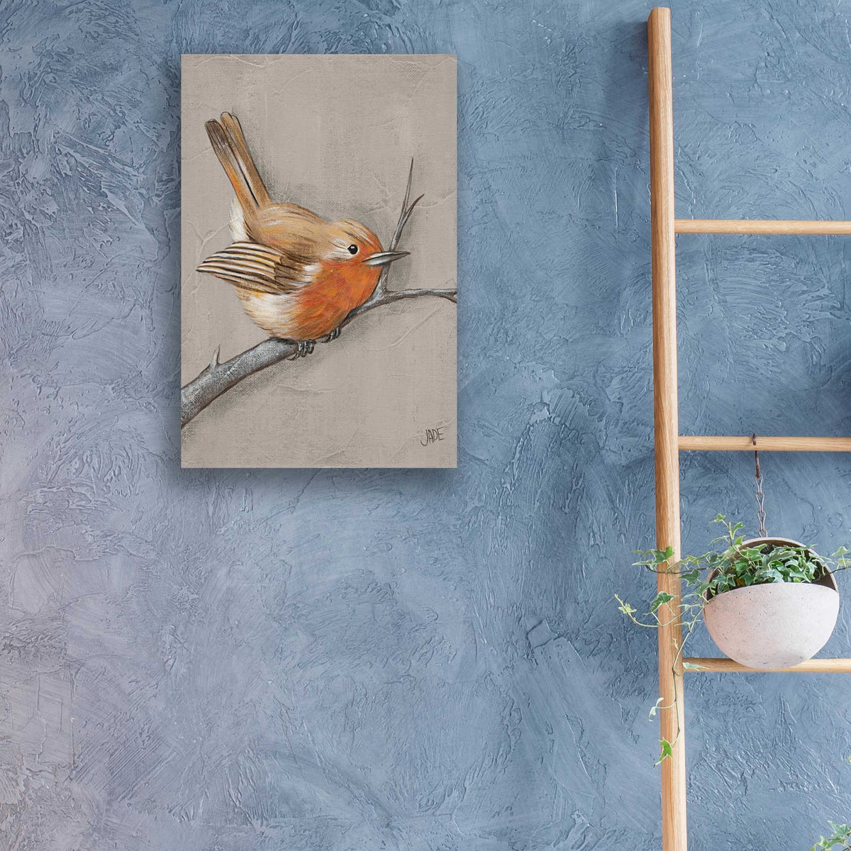 Epic Art 'Winter Bird II' by Jade Reynolds, Acrylic Glass Wall Art,16x24