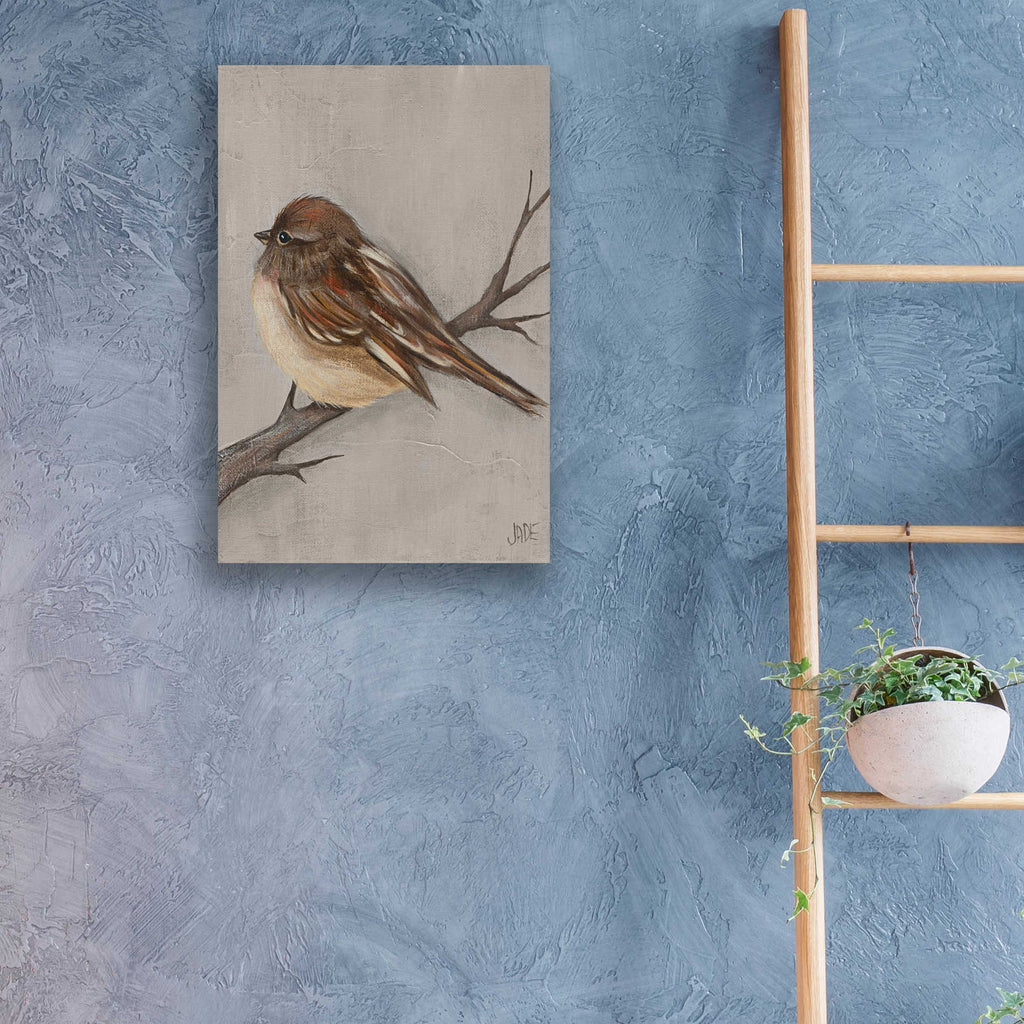 Epic Art 'Winter Bird III' by Jade Reynolds, Acrylic Glass Wall Art,16x24