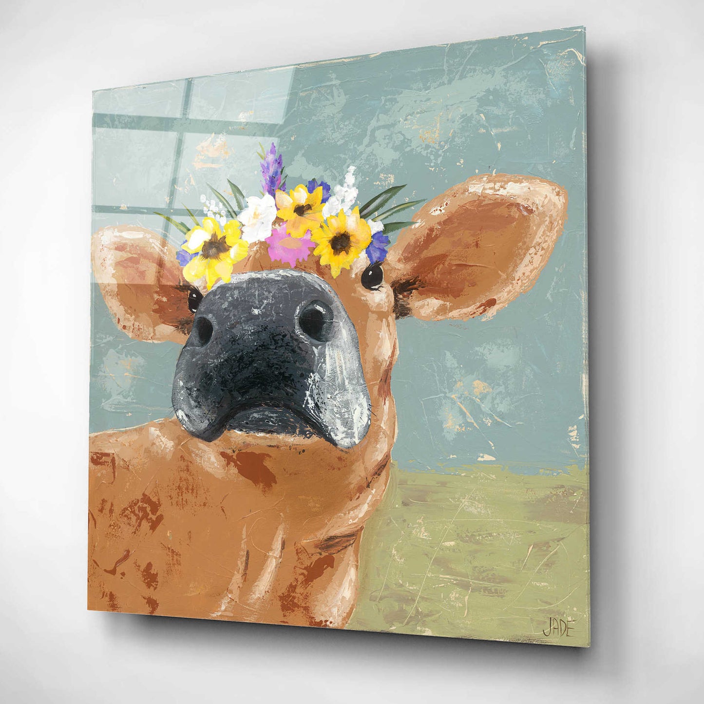 Epic Art 'Farm Fun II' by Jade Reynolds, Acrylic Glass Wall Art,12x12