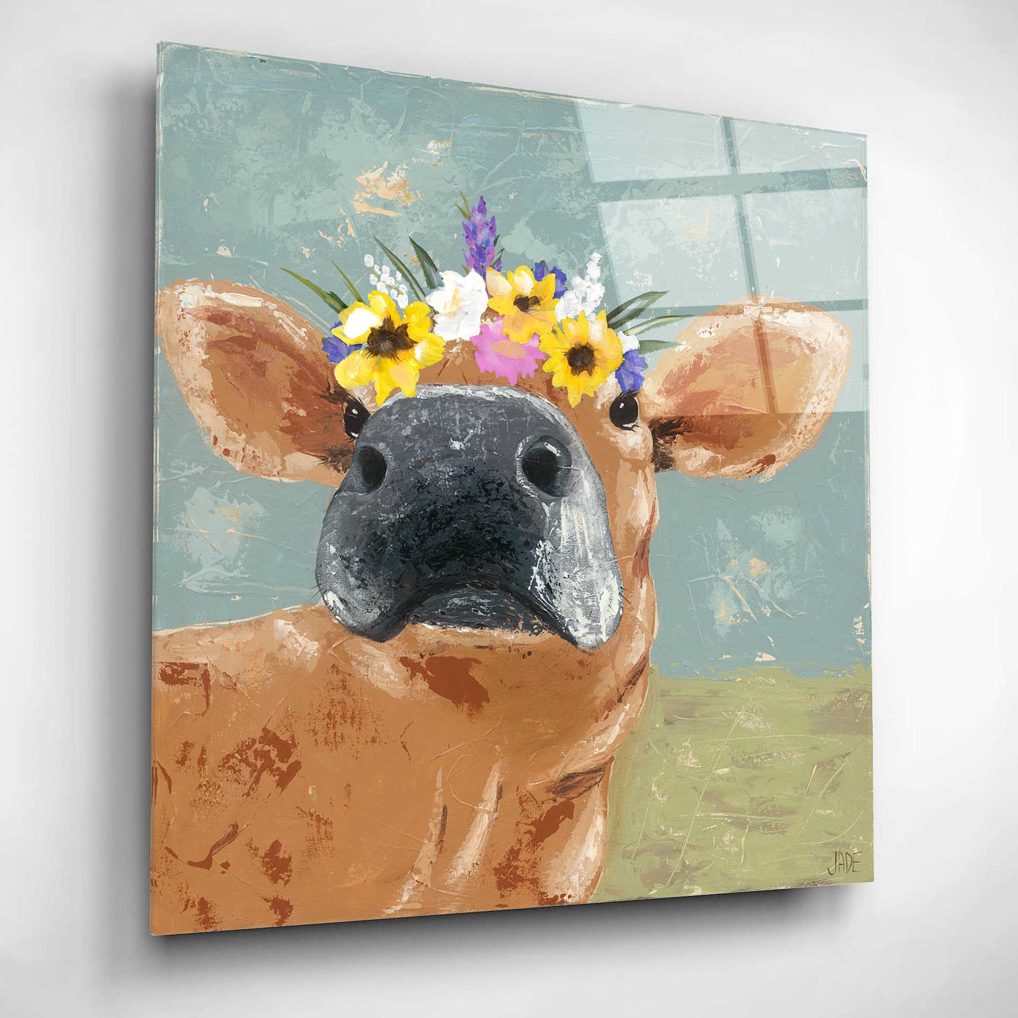 Epic Art 'Farm Fun II' by Jade Reynolds, Acrylic Glass Wall Art,12x12