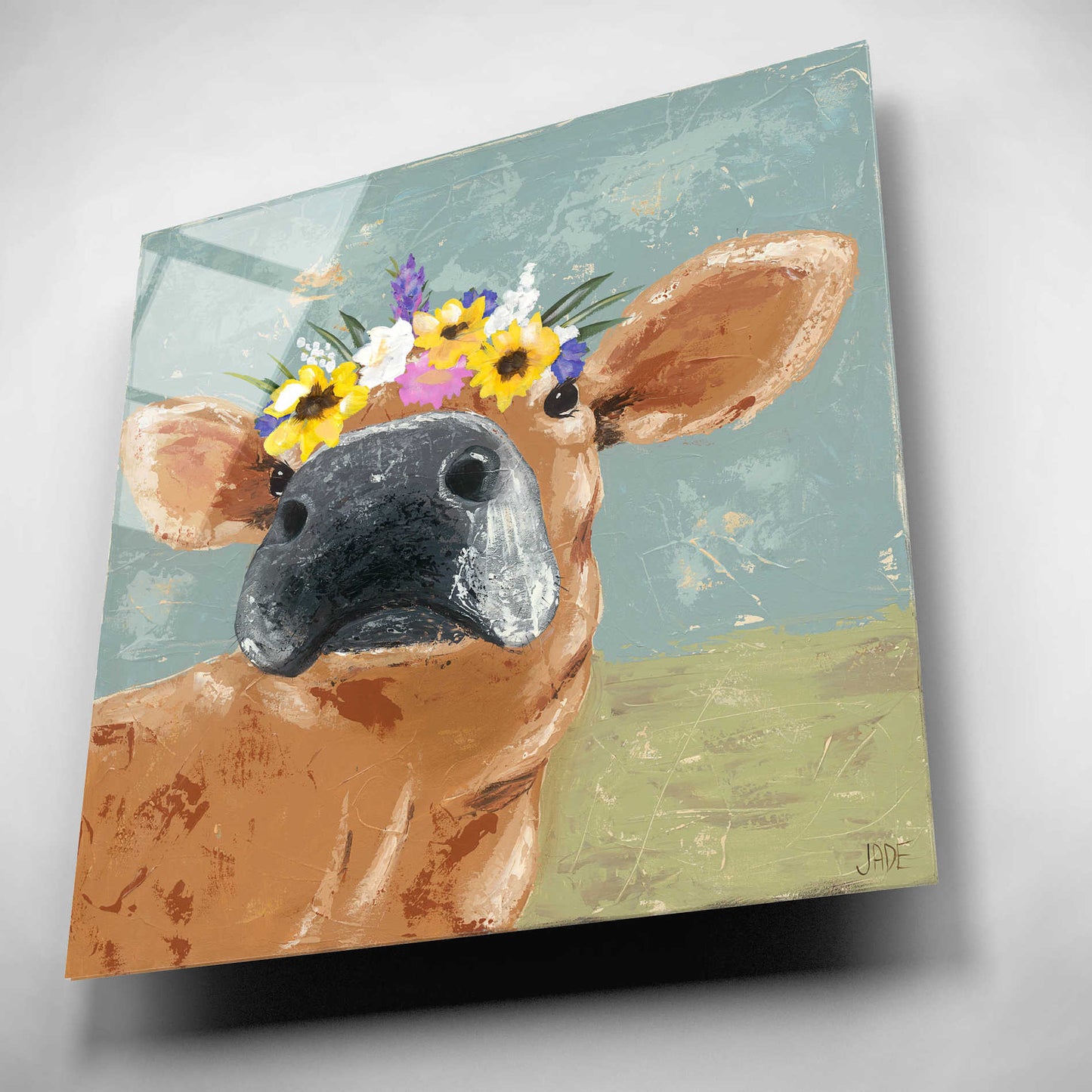 Epic Art 'Farm Fun II' by Jade Reynolds, Acrylic Glass Wall Art,12x12