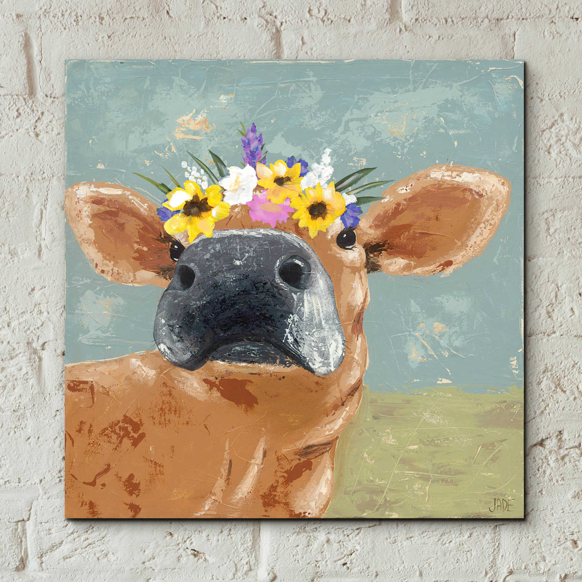 Epic Art 'Farm Fun II' by Jade Reynolds, Acrylic Glass Wall Art,12x12