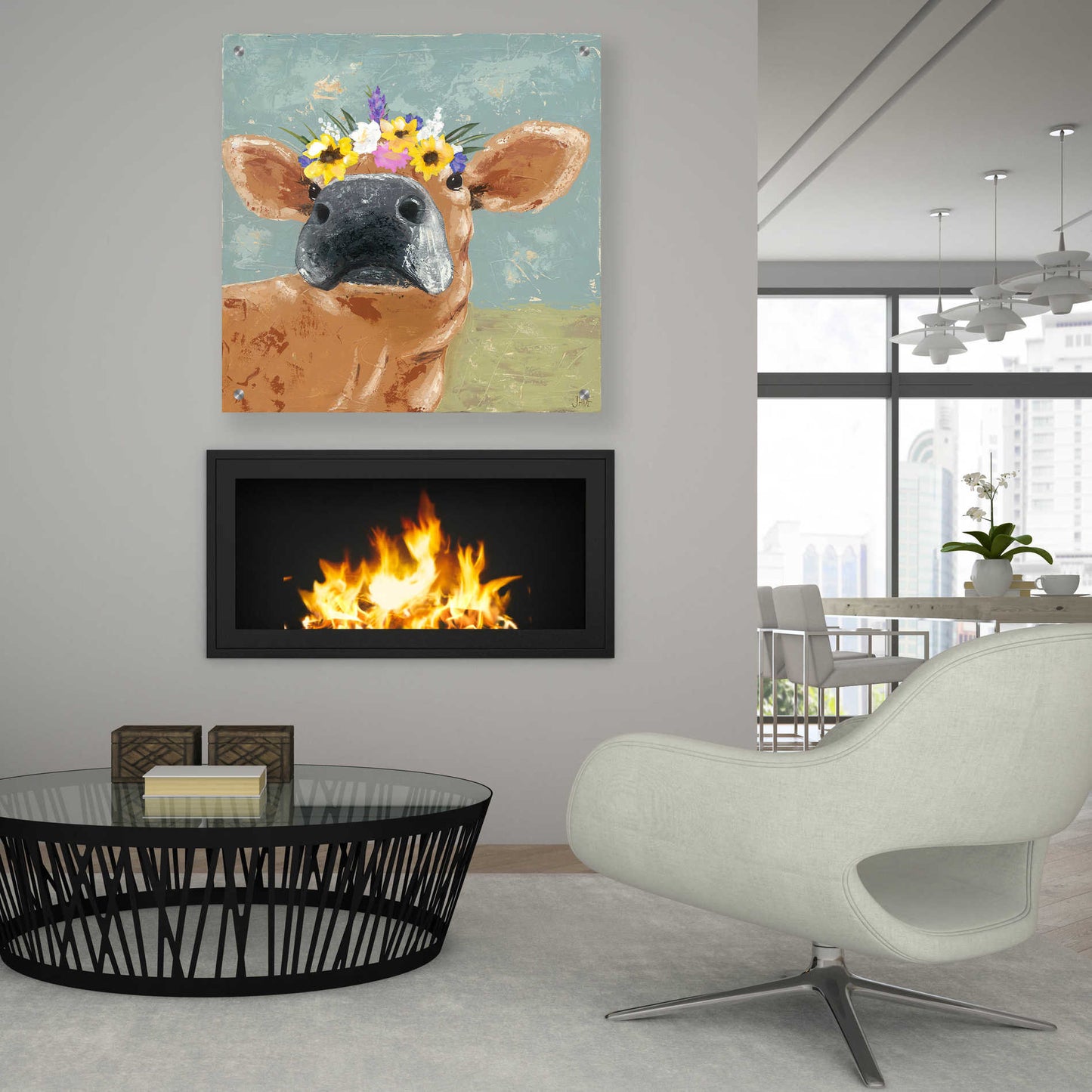 Epic Art 'Farm Fun II' by Jade Reynolds, Acrylic Glass Wall Art,36x36