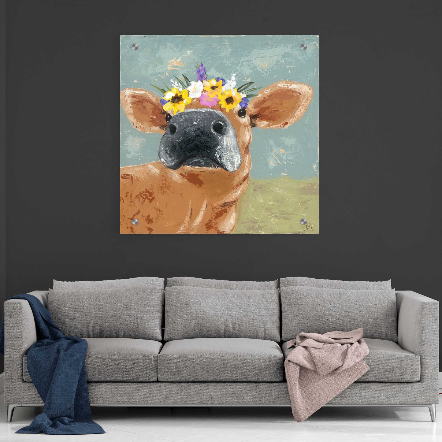 Epic Art 'Farm Fun II' by Jade Reynolds, Acrylic Glass Wall Art,36x36