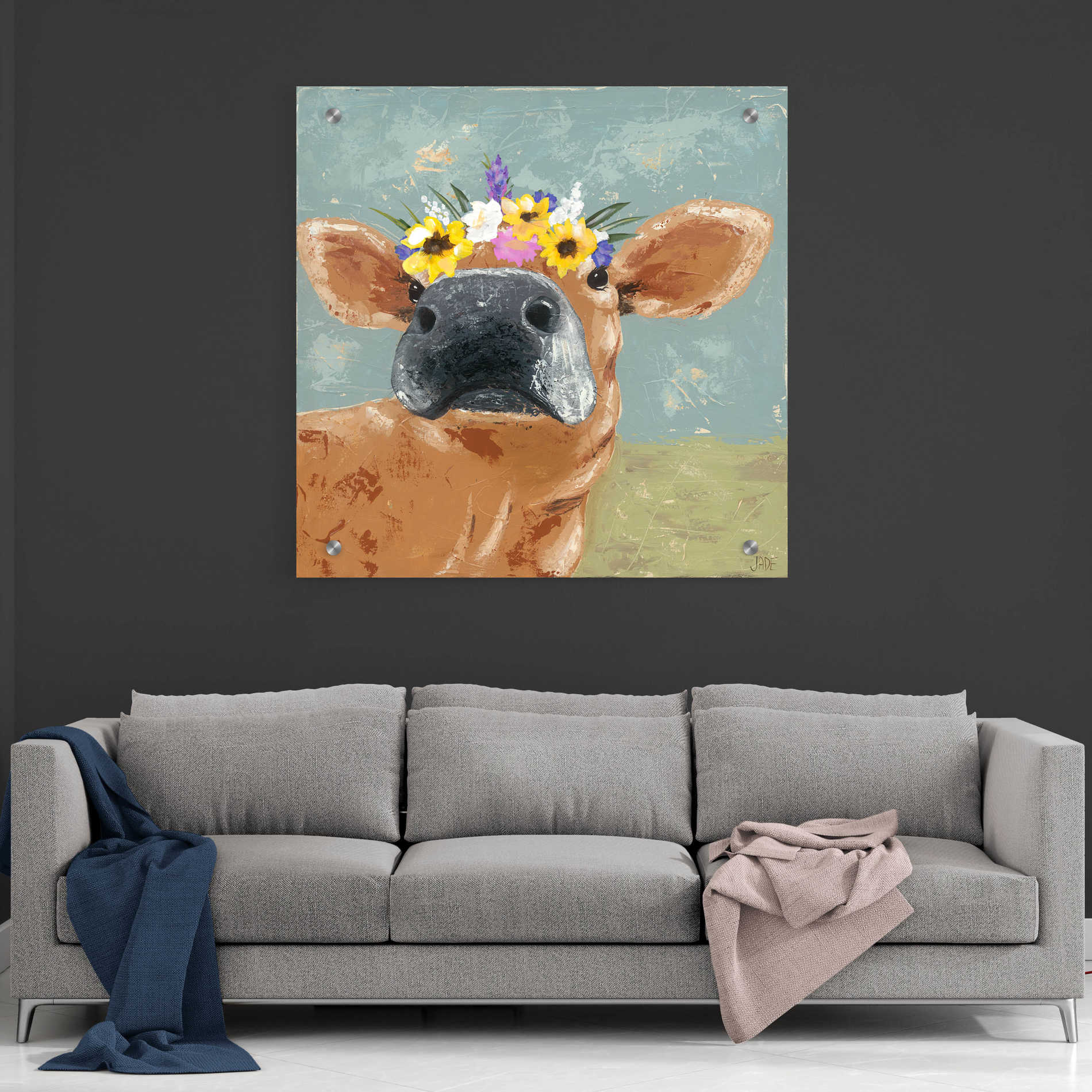 Epic Art 'Farm Fun II' by Jade Reynolds, Acrylic Glass Wall Art,36x36