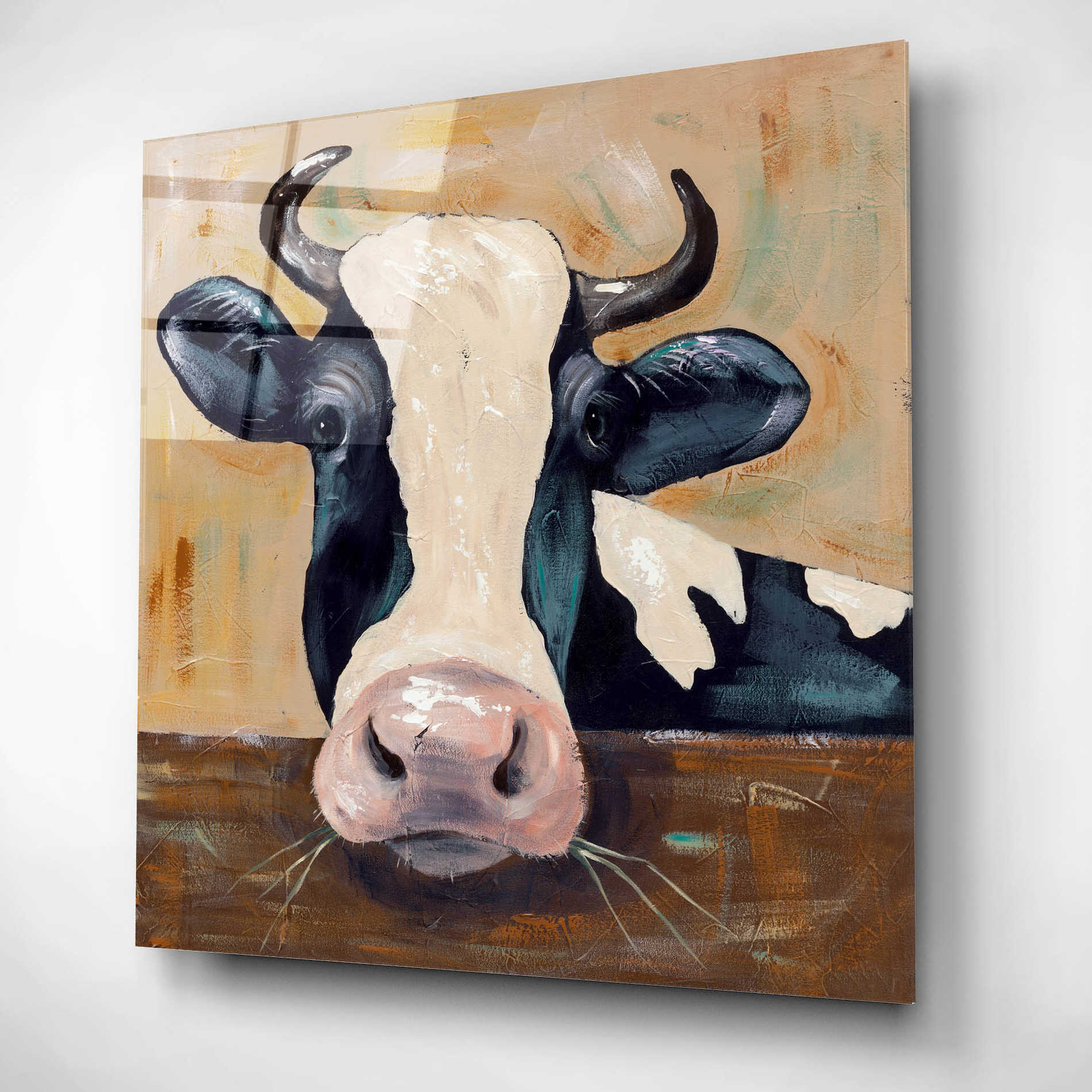 Epic Art 'Farm Life-Gunther' by Jade Reynolds, Acrylic Glass Wall Art,12x12