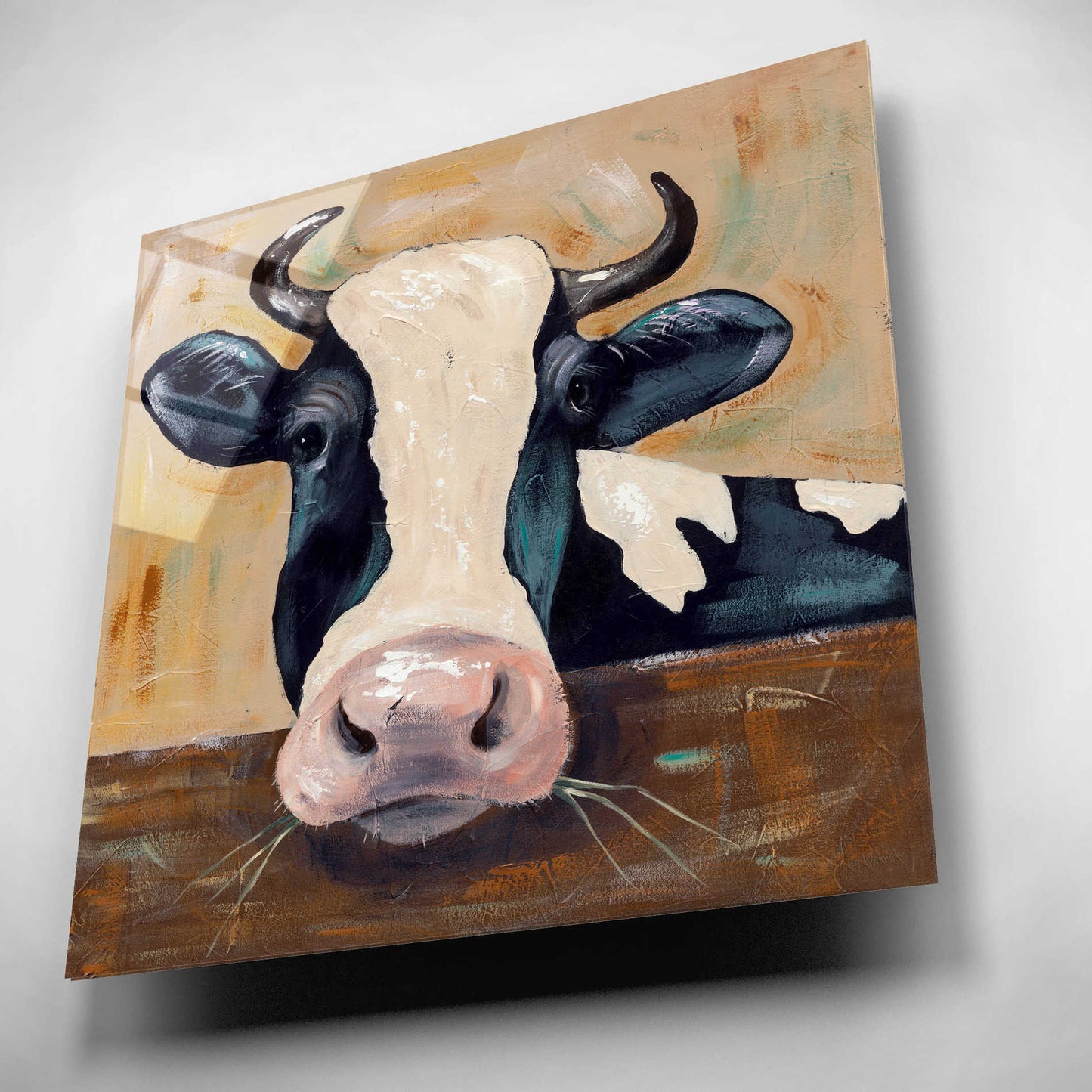 Epic Art 'Farm Life-Gunther' by Jade Reynolds, Acrylic Glass Wall Art,12x12