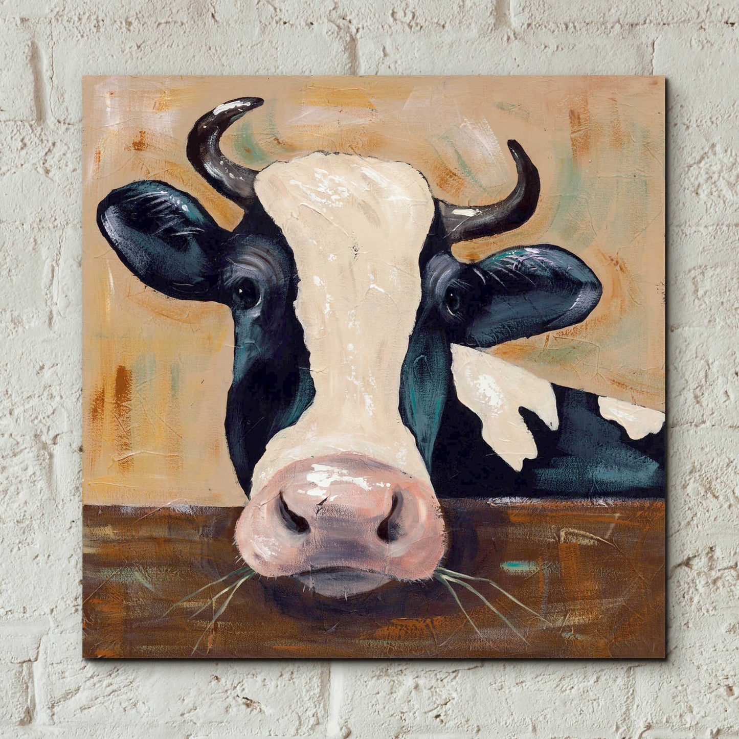 Epic Art 'Farm Life-Gunther' by Jade Reynolds, Acrylic Glass Wall Art,12x12